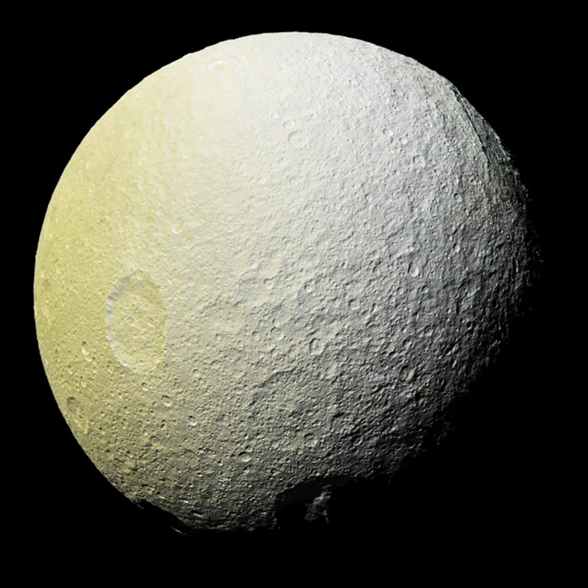 Tethys, one of Saturn's moons