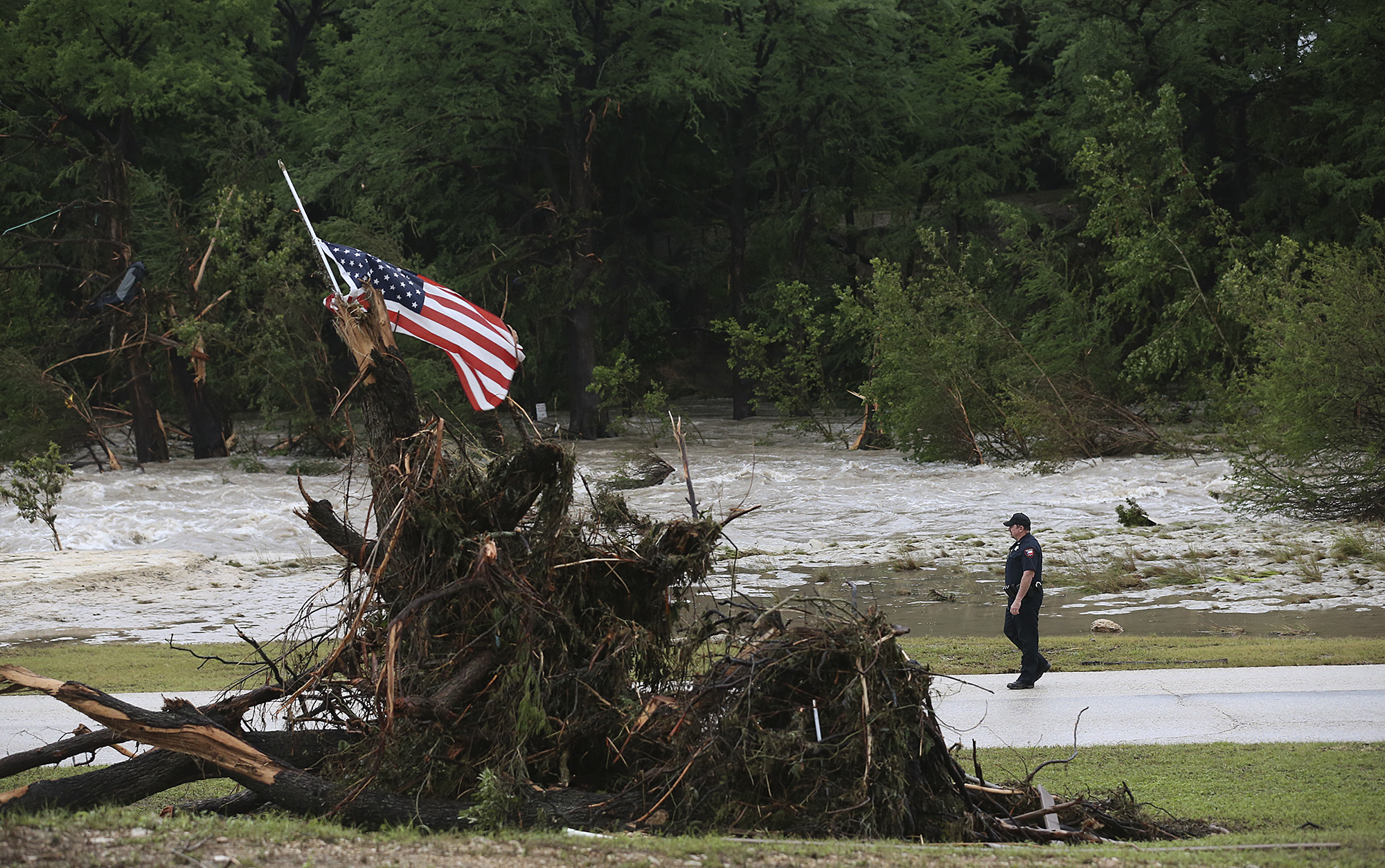 Hays County Precinct 4 Deputy Constable John Ellen patrols River Road at the 7A Resort in Wimberley, Texas
