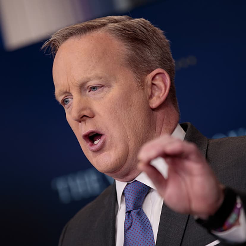 White House Press Secretary Sean Spicer answers questions during the daily press briefing at the White House, January 30, 2017 in Washington, DC.