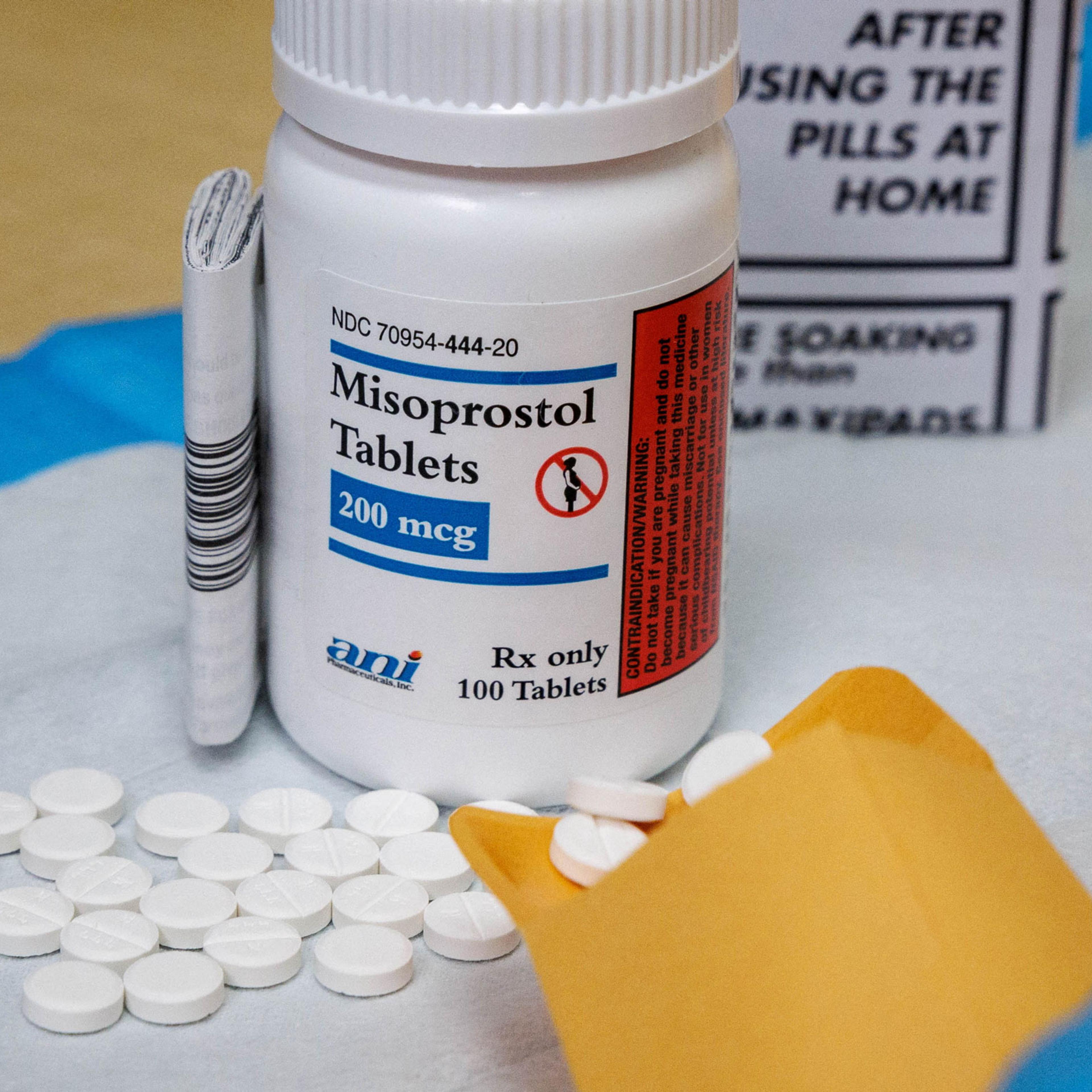 Misoprostol pills, the second medication used in a medical abortion, are put in envelopes for patients at Alamo Women's Clinic in Albuquerque