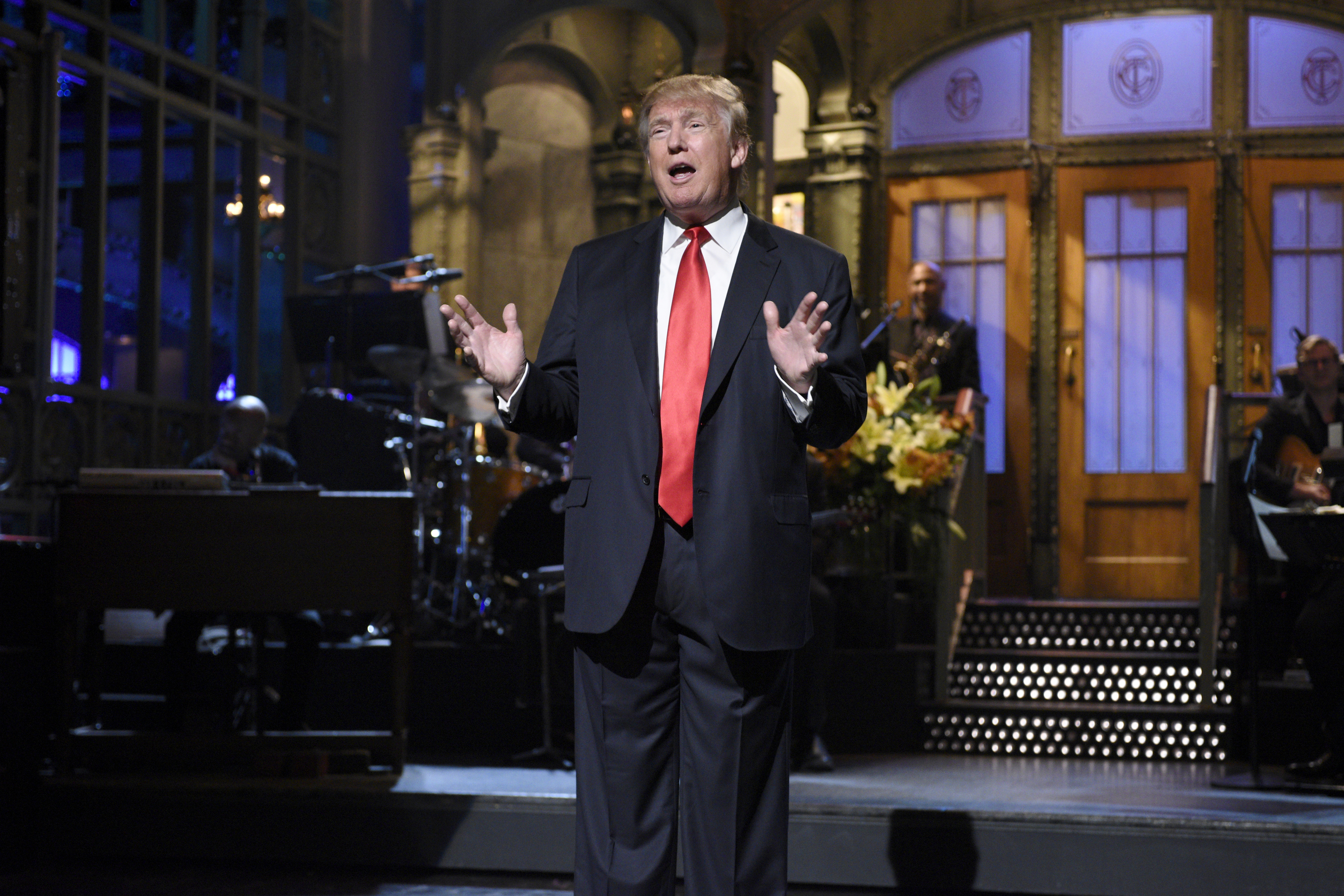 Donald Trump during the "Saturday Night Live" monologue on Nov 7, 2015.