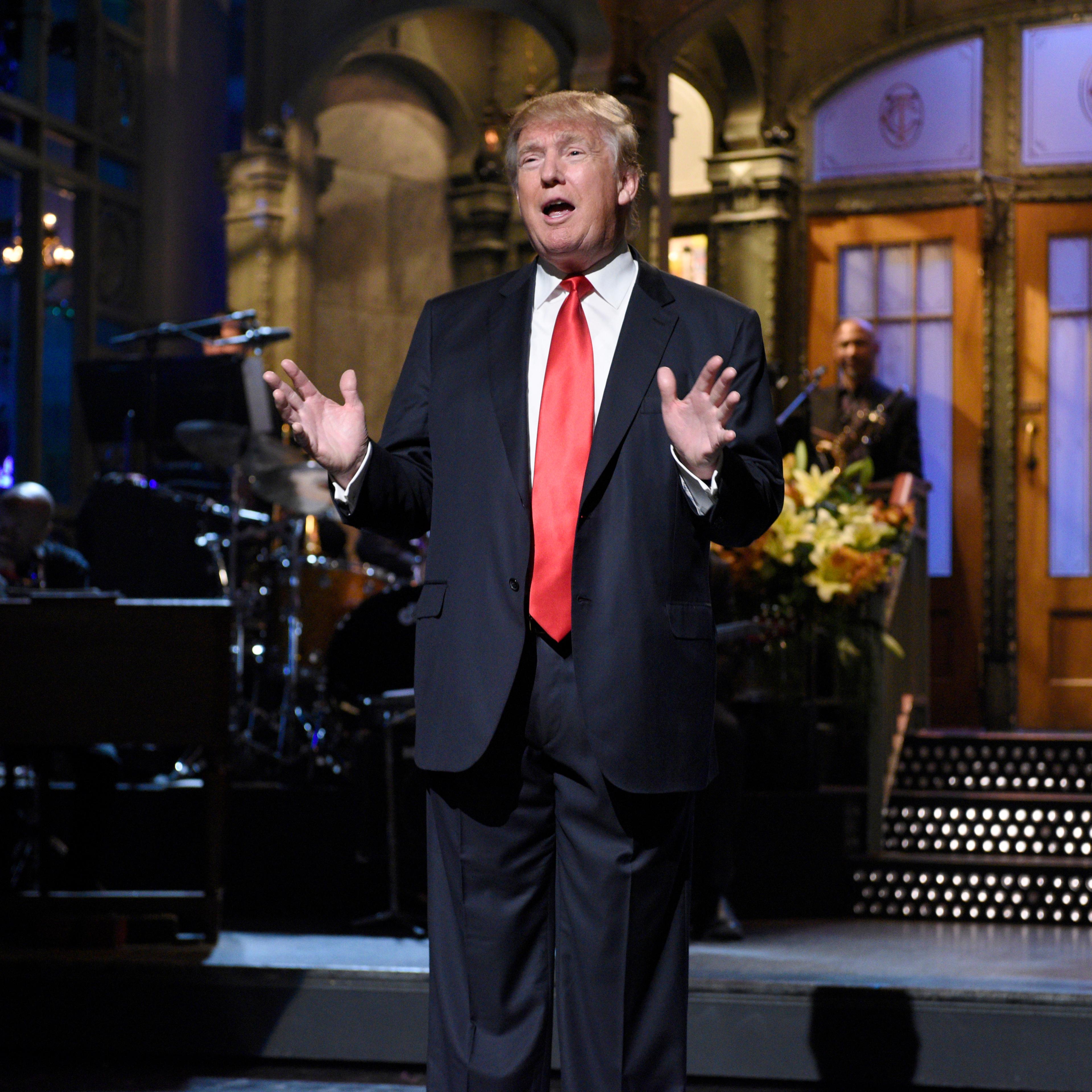 Donald Trump during the "Saturday Night Live" monologue on Nov 7, 2015.