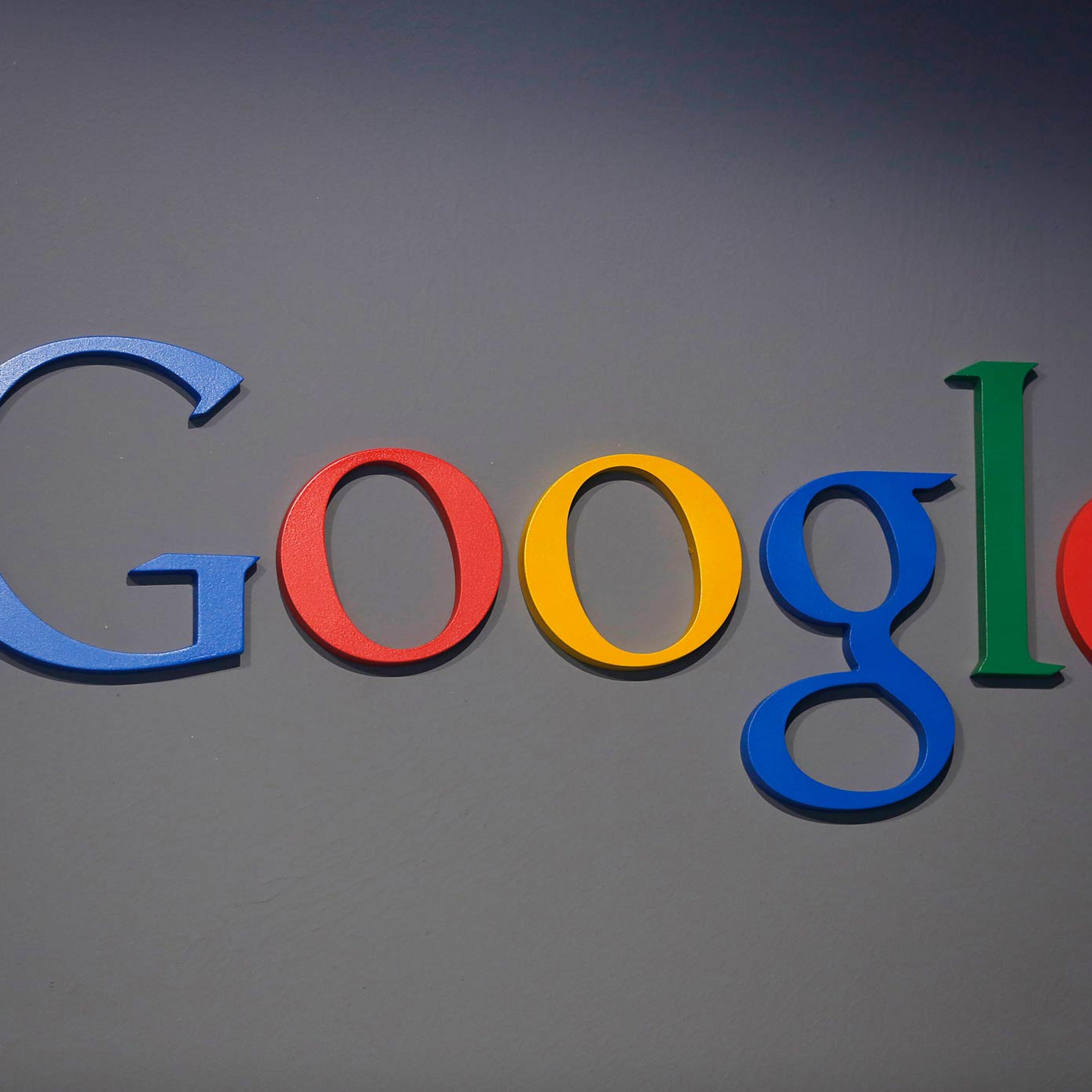 A Google logo is seen at the garage where the company was founded in Menlo Park, Calif., on Sept. 26, 2013.