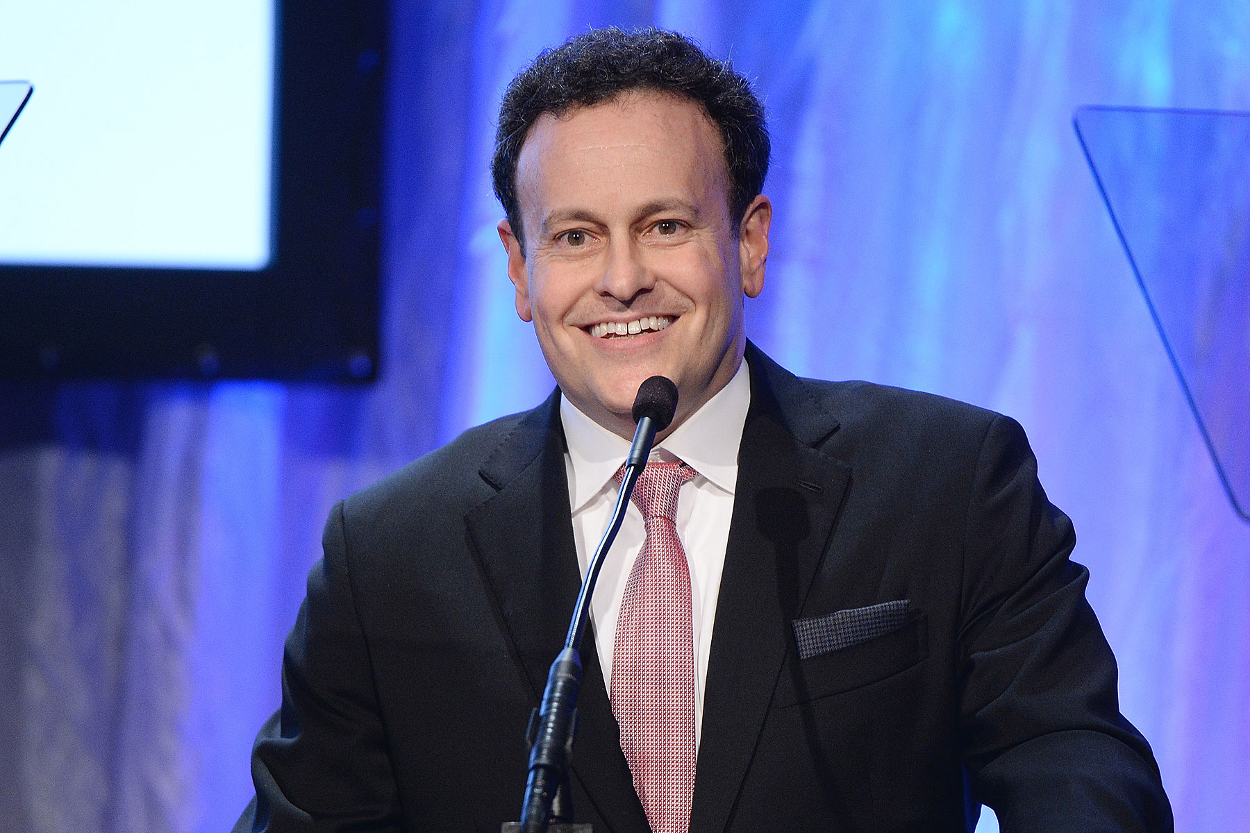 Producer Mitchell Hurwitz emcees Simon Wiesenthal Center's 2014 Tribute Dinner at Regent Beverly Wilshire Hotel on March 18, 2014 in Beverly Hills, California