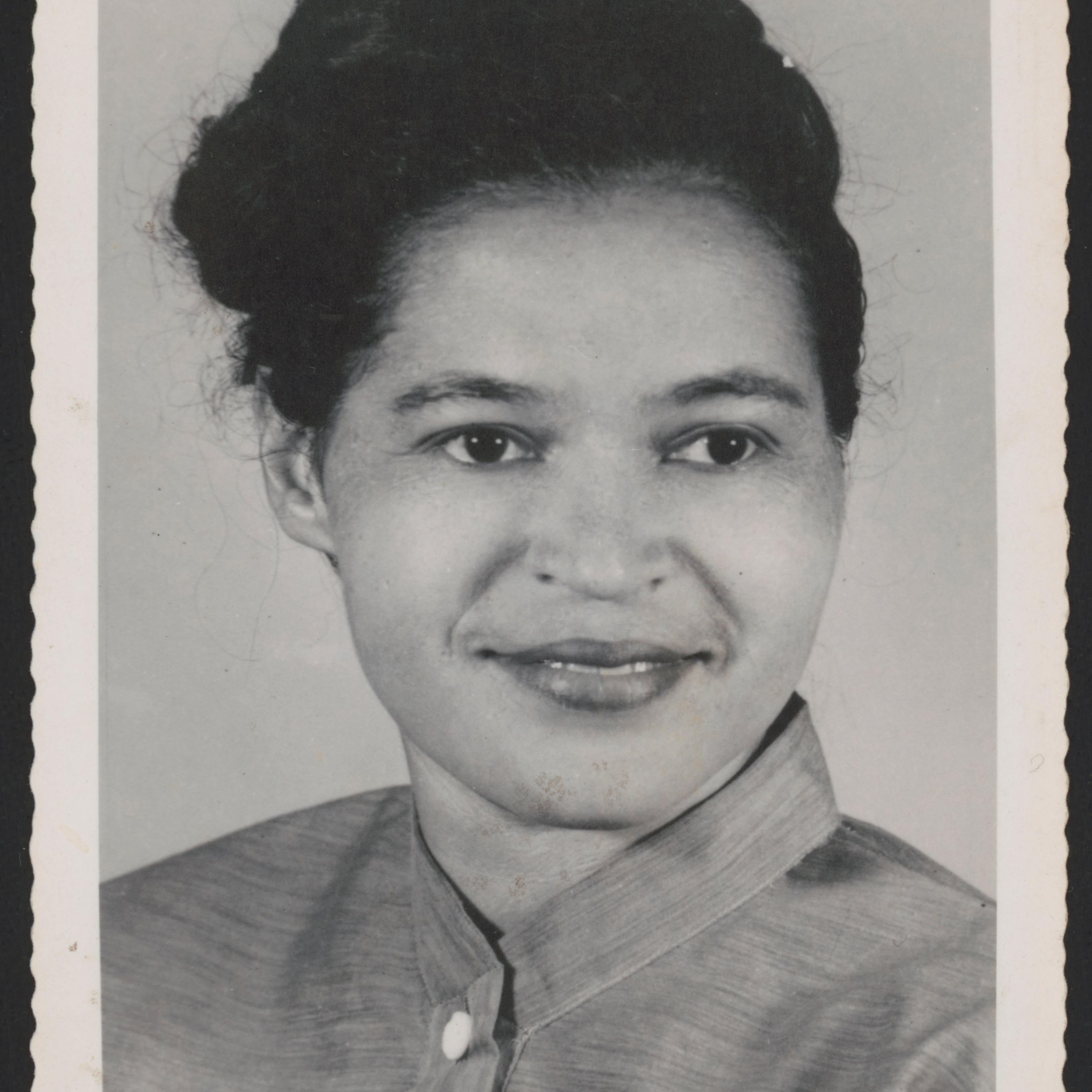 Rosa Parks, Nov. 1956. Photographer not identified.