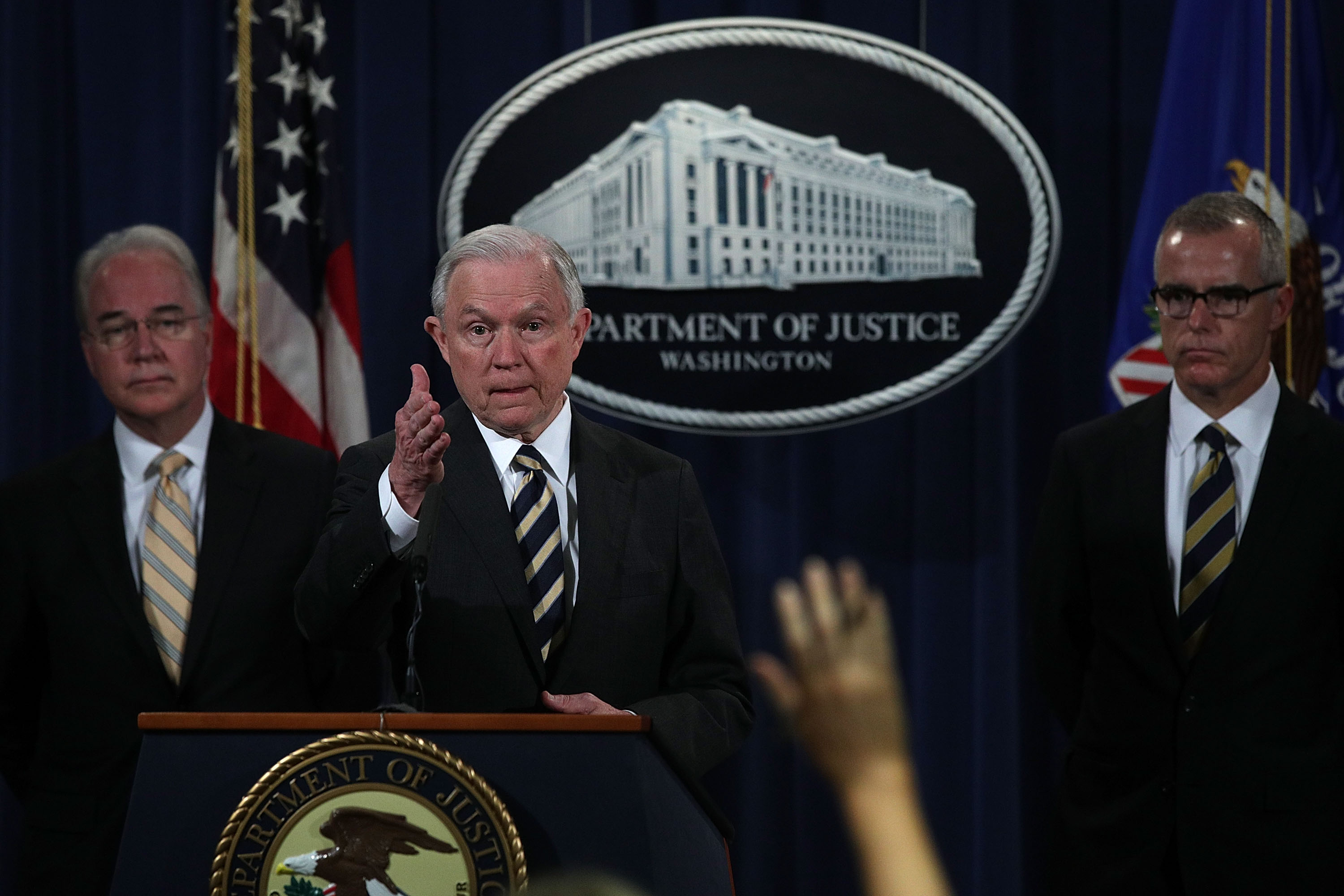 AG Jeff Sessions, Top Officials Announce Major Law Enforcement Actions