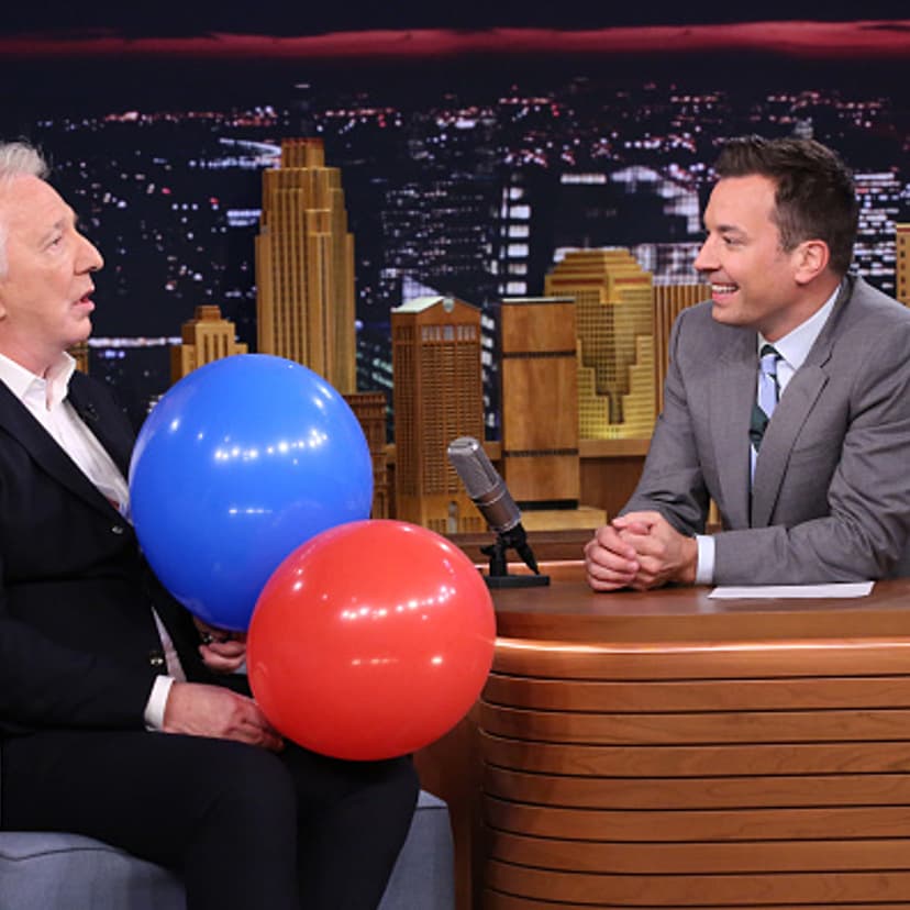 Alan Rickman on 'The Tonight Show Starring Jimmy Fallon' on June 17, 2015.