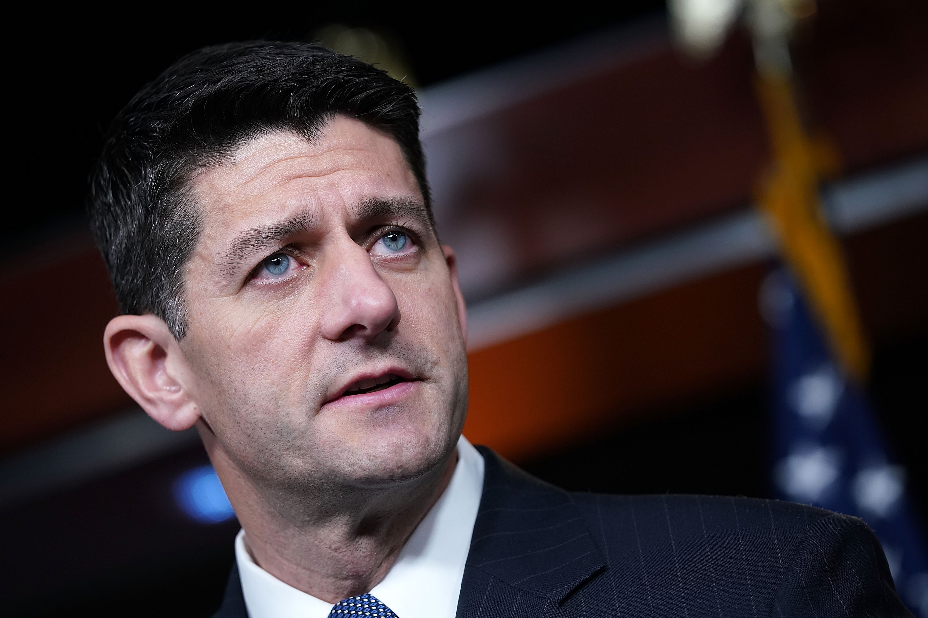 House Speaker Paul Ryan Holds Weekly Press Conference At U.S. Capitol