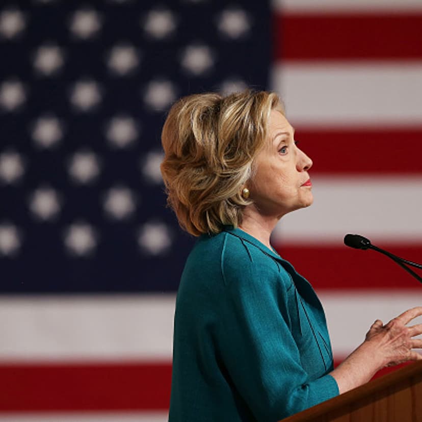 Democratic Presidential hopeful and former Secretary of State Hillary Clinton calls for an end to the Cuban trade embargo as she gives a policy speech at the Florida International University on July 31, 2015 in Miami, Florida.