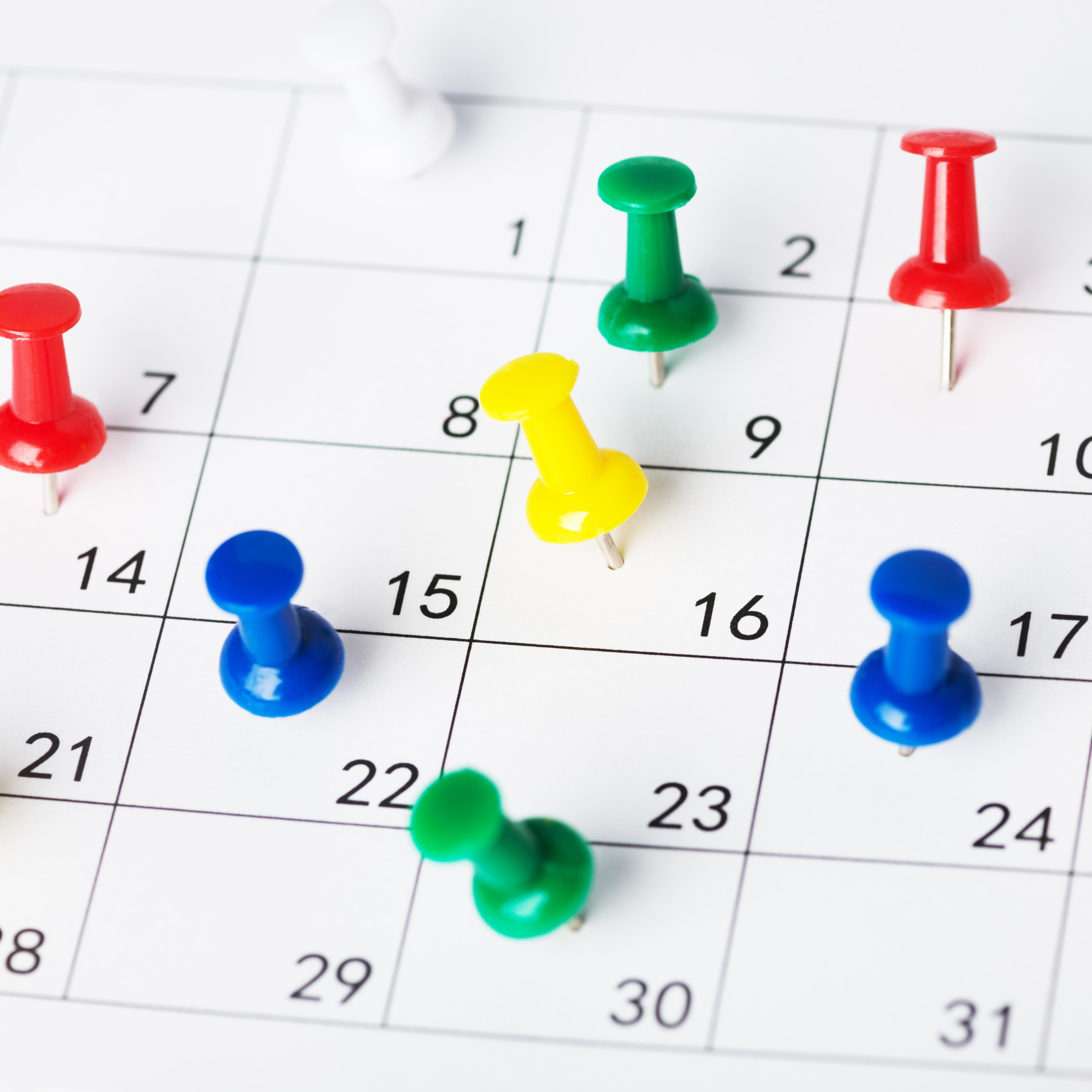 Setting an important date on a calendar