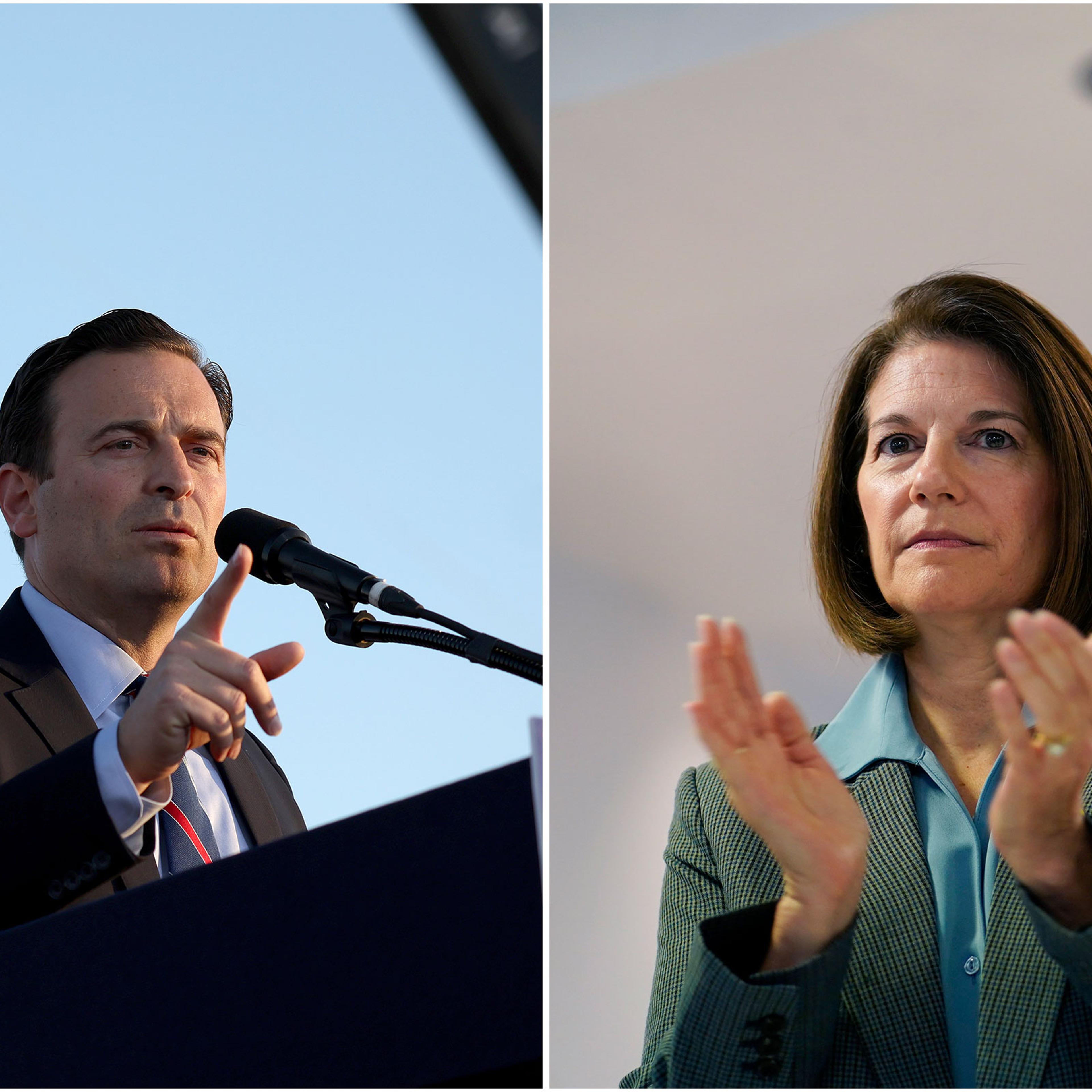 diptych of Adam Laxalt and Catherine Cortez Masto