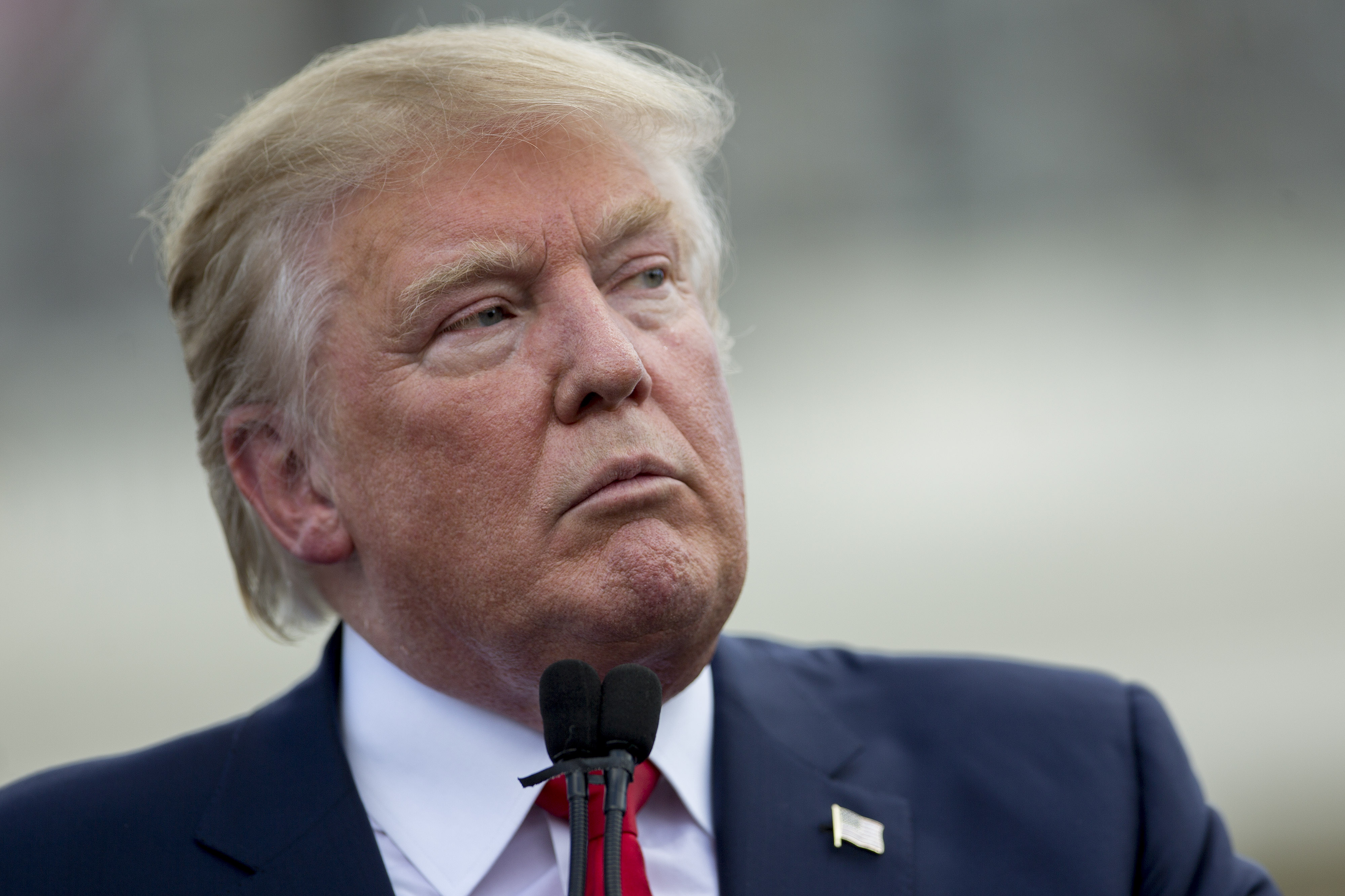Donald Trump at a Tea Party Patriots rally against the Iran nuclear deal on Capitol Hill in Washington on Sept. 9, 2015.