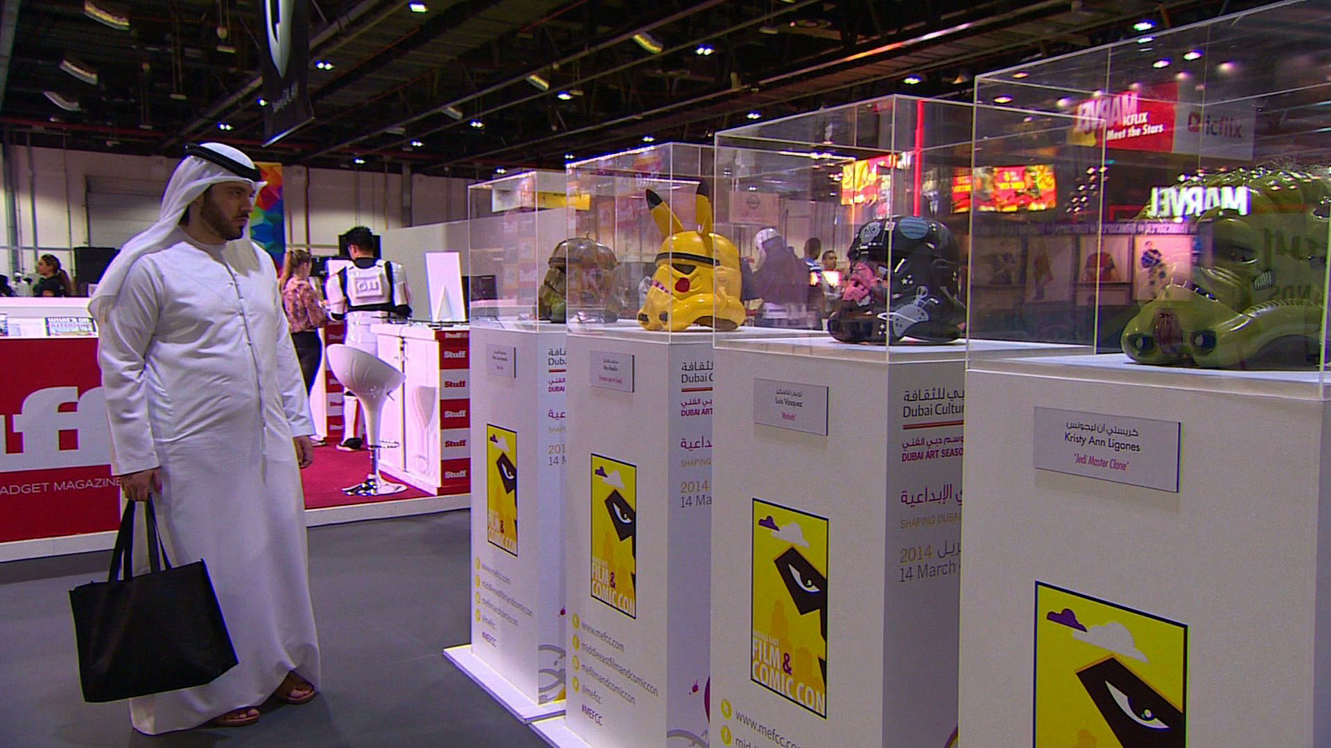 Fans dressed as their favorite characters rushed to Dubai and Middle East Comic Con.