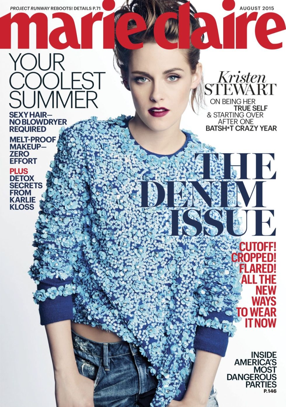 Kristen Stewart's August <i>Marie Claire</i> cover hits newsstands July 21.