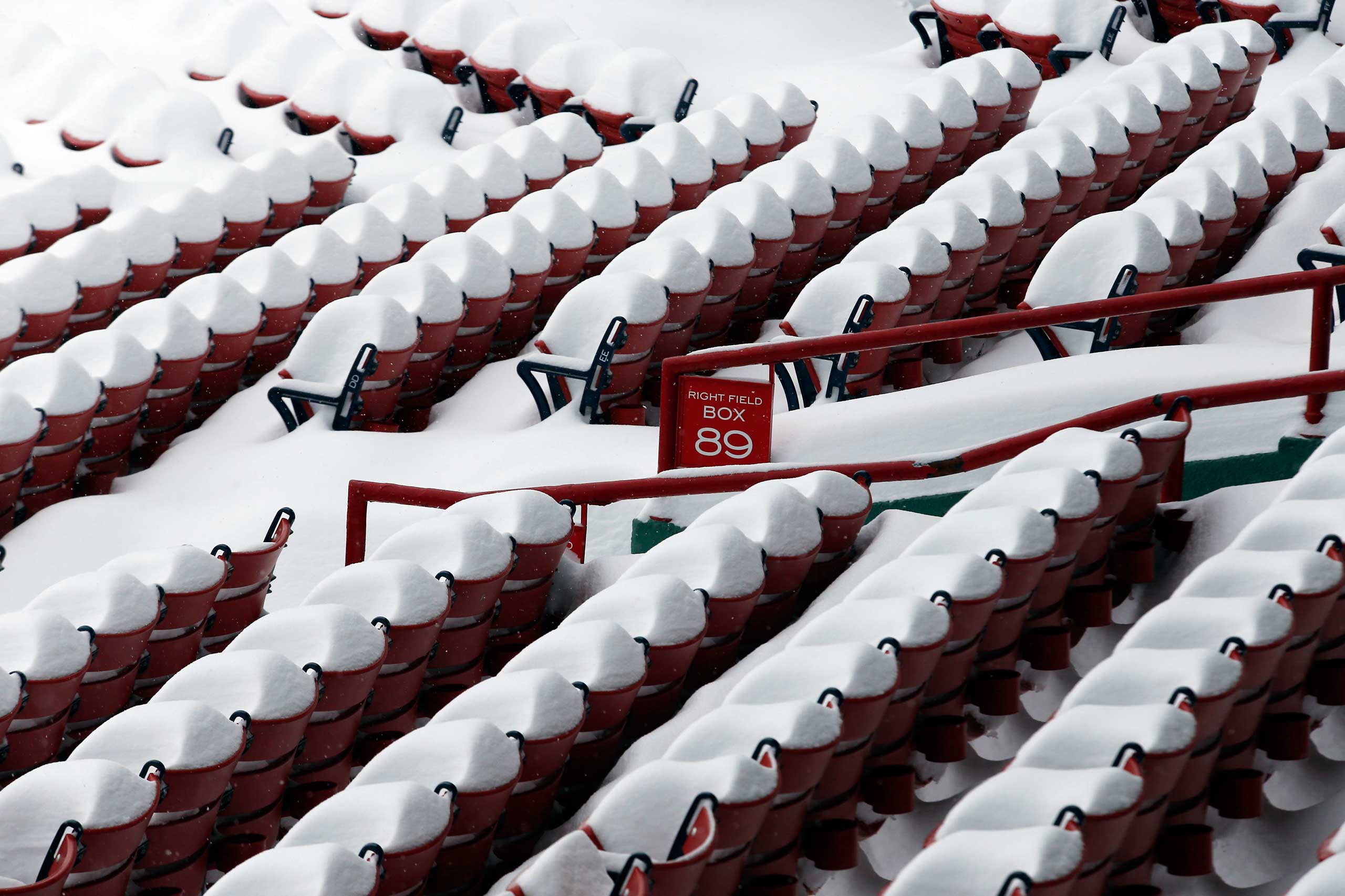 Fenway Park Buried By Heavy Snowfall