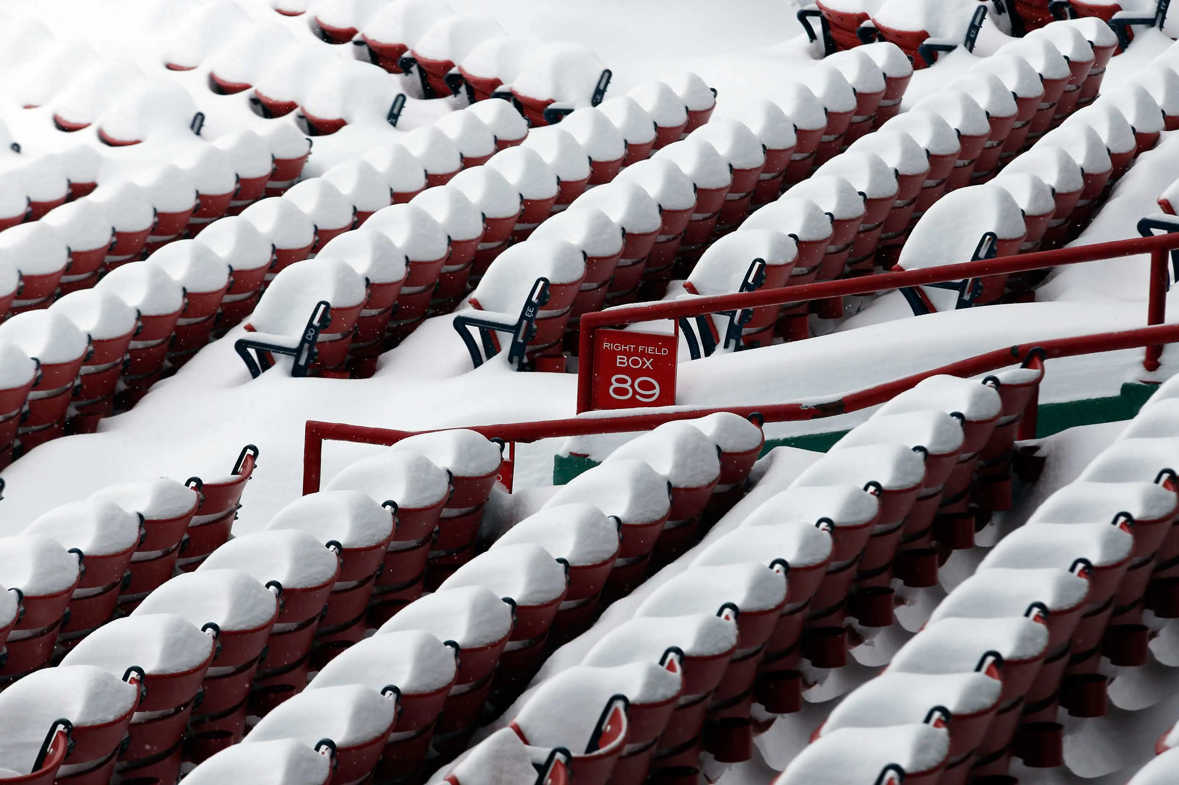 Fenway Park Buried By Heavy Snowfall