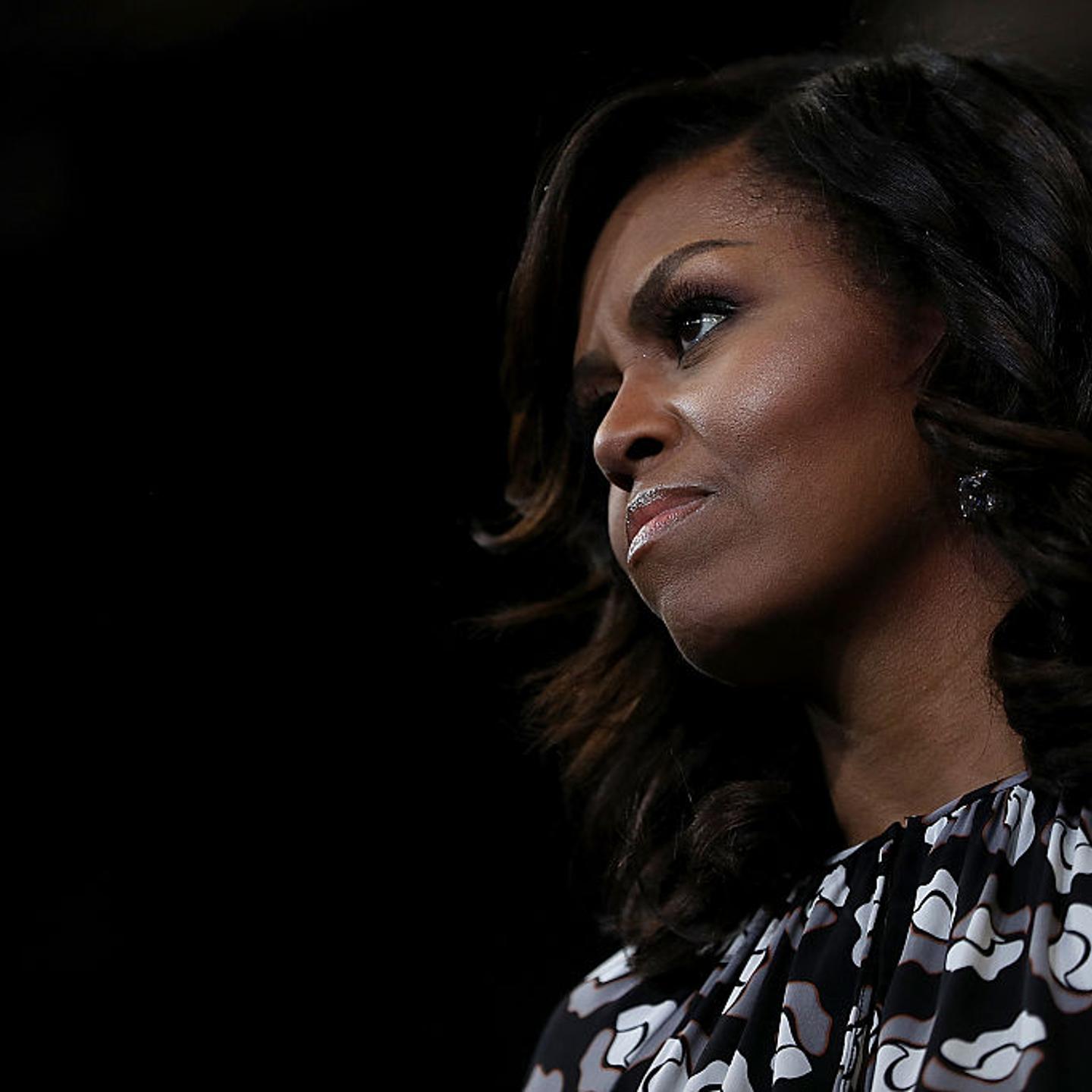 First Lady Michelle Obama looks on during a campaign rally for Hillary Clinton on Oct. 27, 2016 in Winston-Salem, North Carolina.