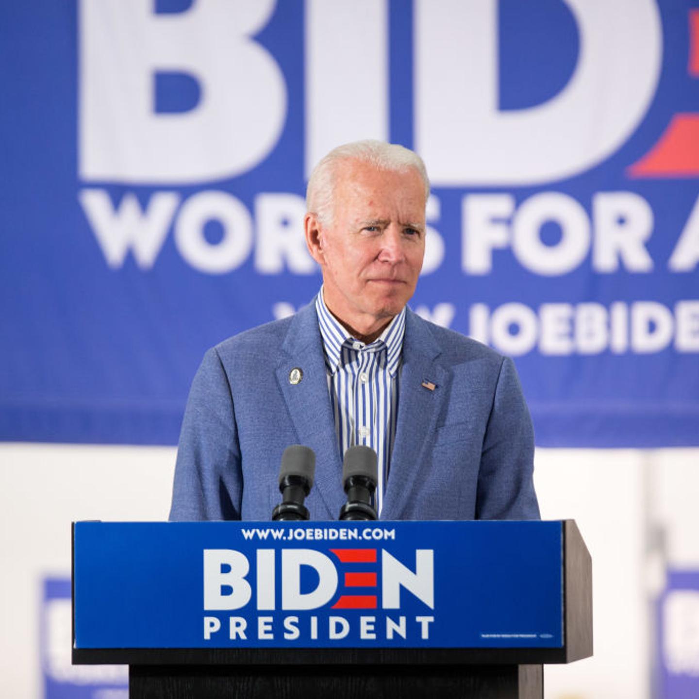 Joe Biden Campaigns At Union Local In New Hampshire