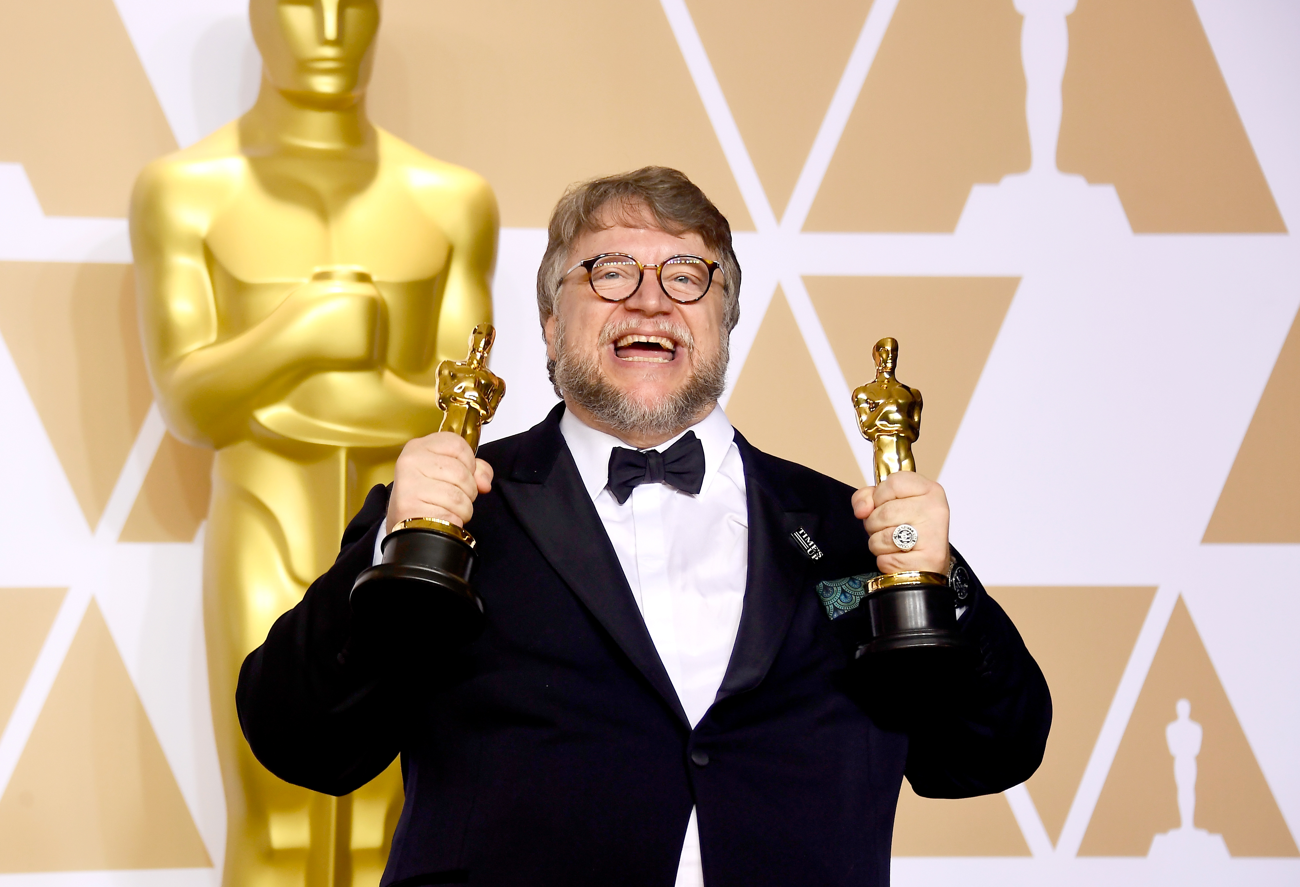 Guillermo del Toro, winner of the Best Director and Best Picture awards for 'The Shape of Water,' poses in the press room during the 90th Annual Academy Awards on March 4, 2018 in Hollywood, California.