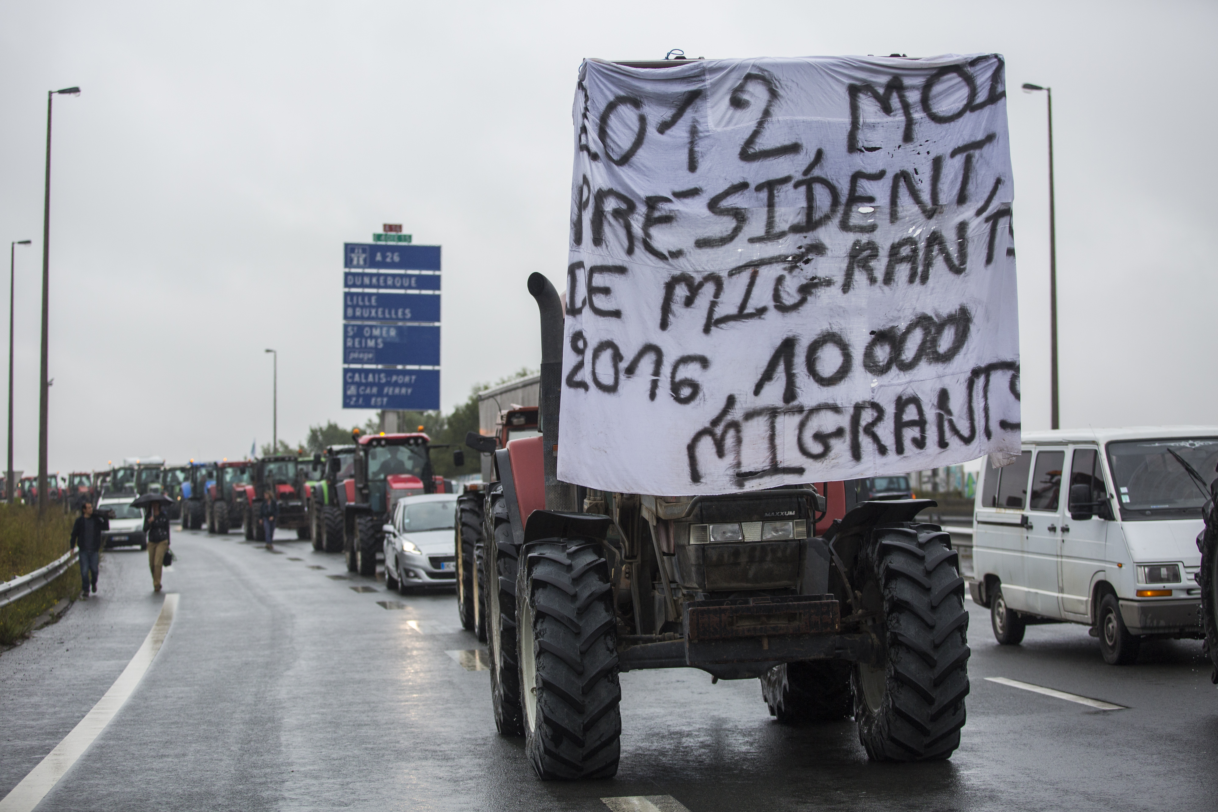 Local Business Owners Protest At The Jungle Migrant Camp