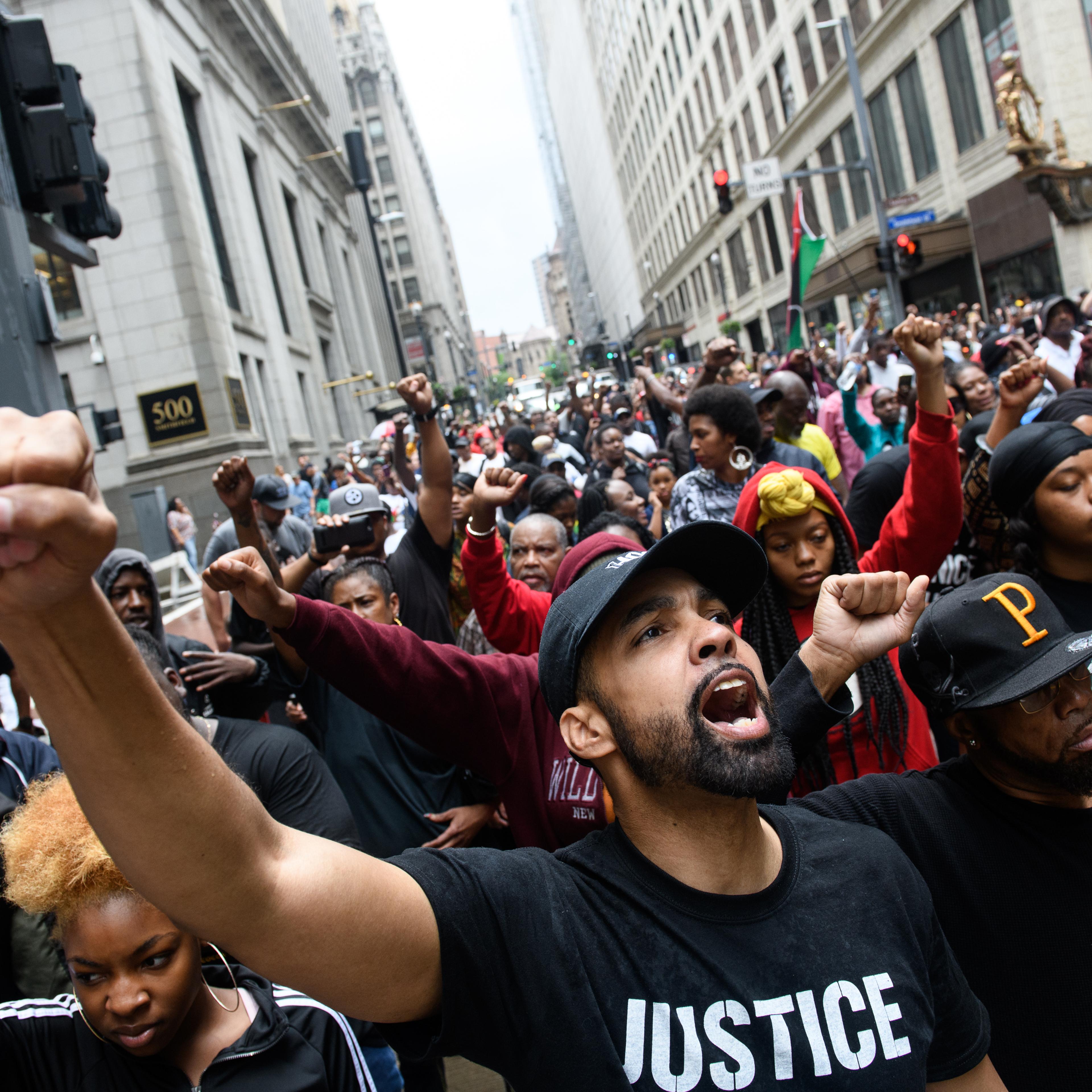 Demonstration Continue In Pittsburgh After Unarmed Black Teen Was Fatally Shot In Back By Police While Fleeing A Traffic Stop