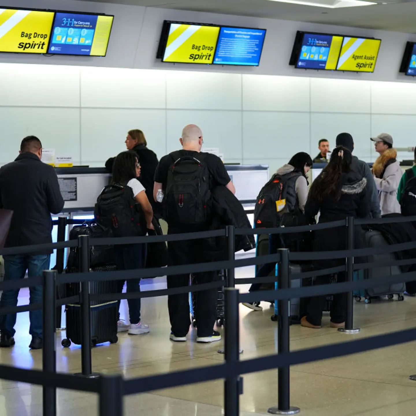 Travelers are seen at the Newark Liberty International Airport ahead of Thanksgiving holiday in New Jersey on Nov. 26, 2024.