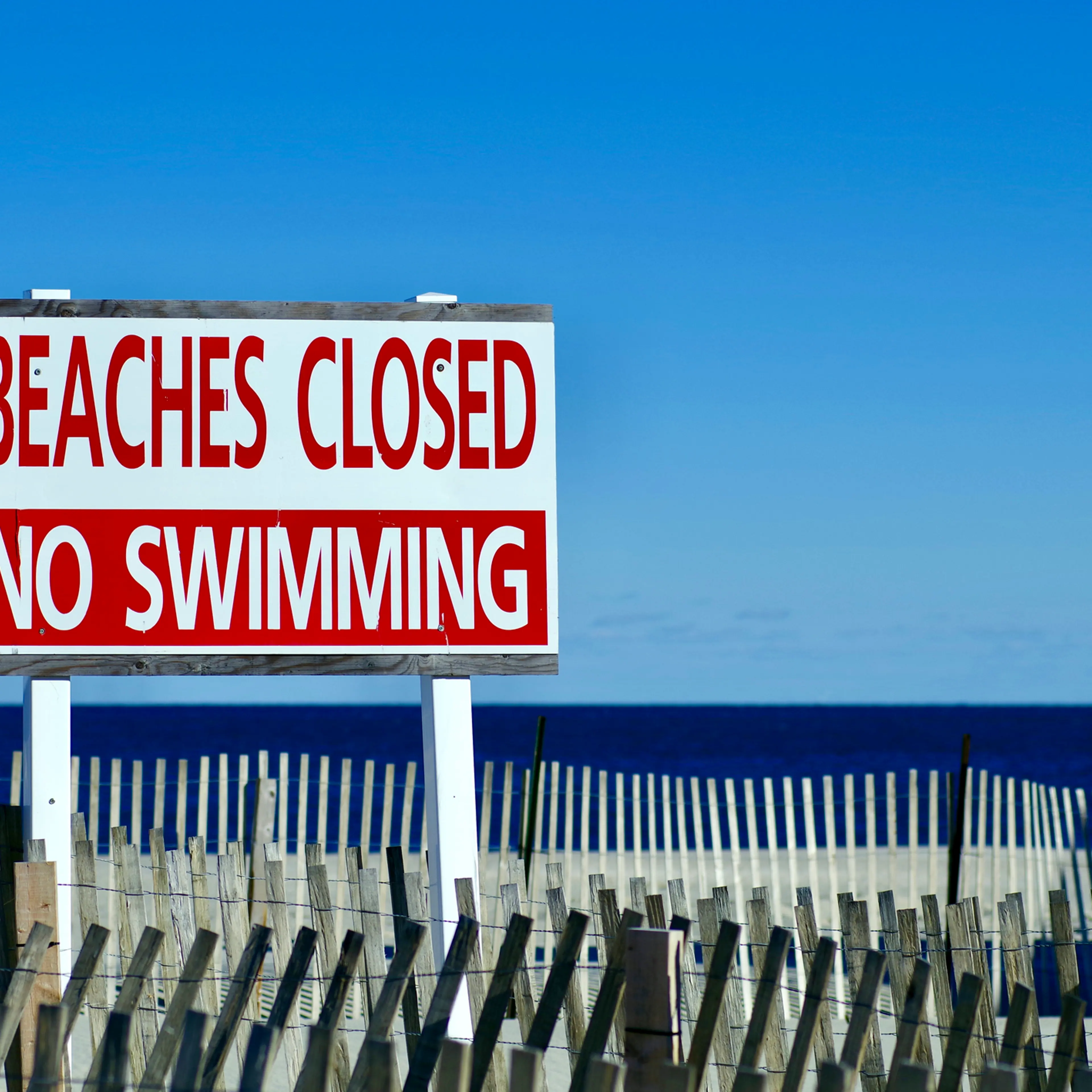 A closed beach