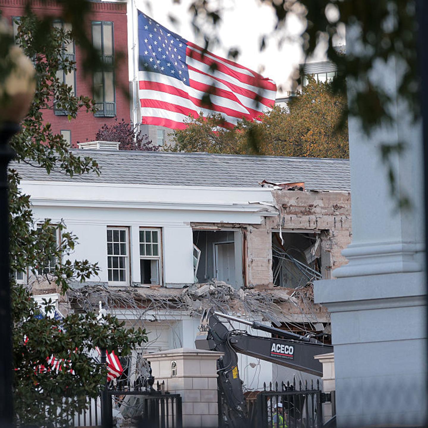 White House East Room Demolition Begins For Trump Ballroom Construction