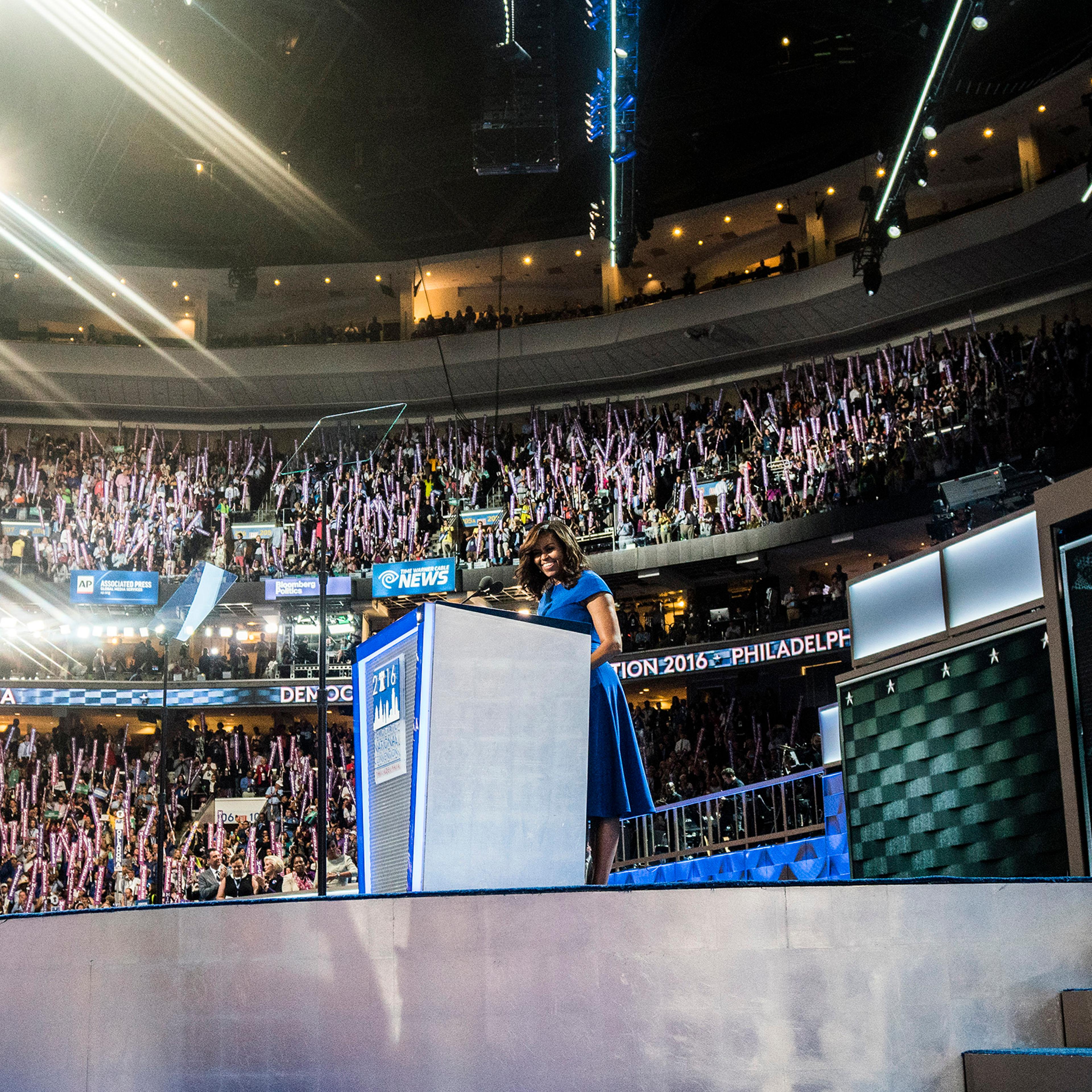 Scenes from the Democratic National Convention on Monday, July 25, 2016.