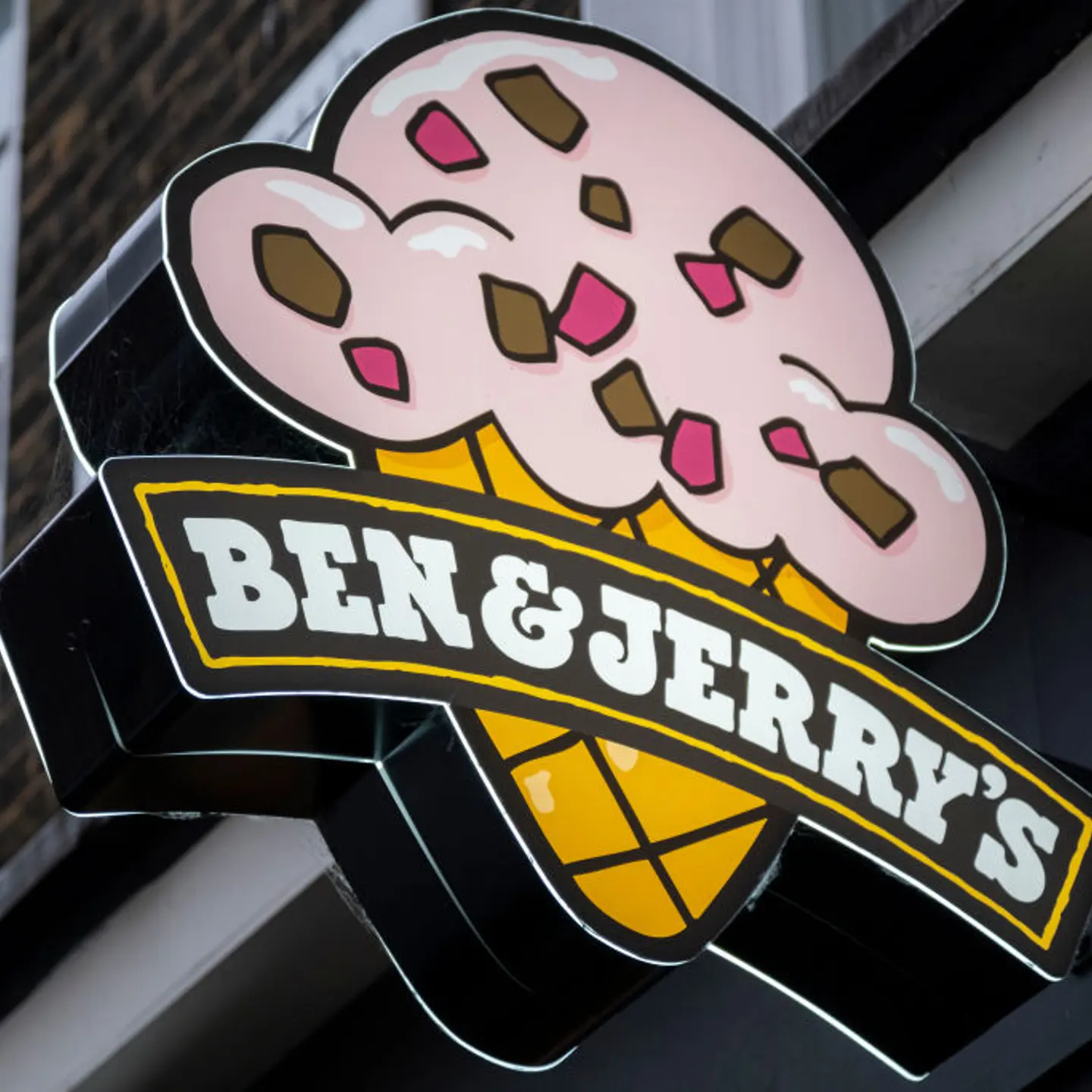 Sign For Ice Cream Brand Ben & Jerry's