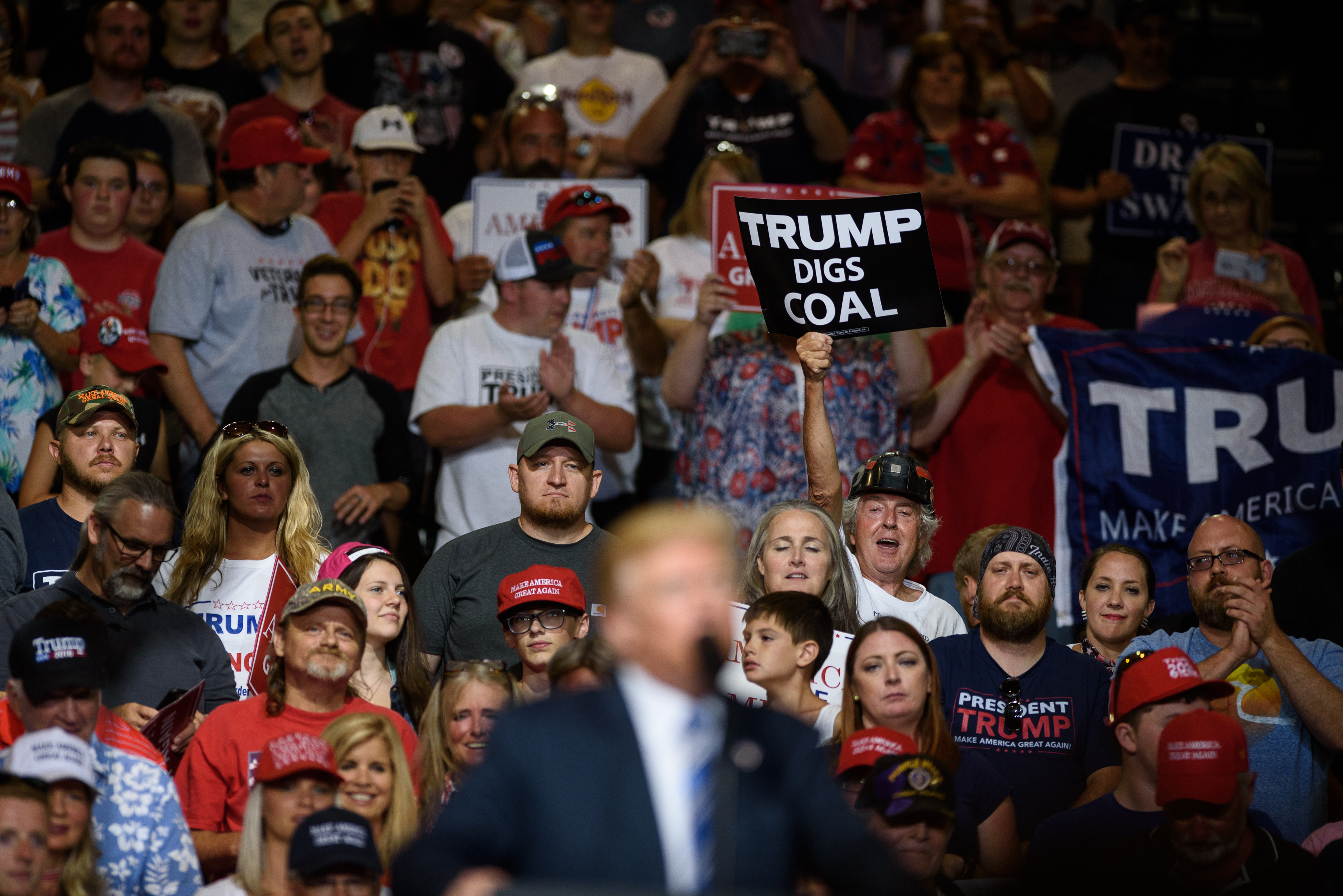 donald trump digs coal
