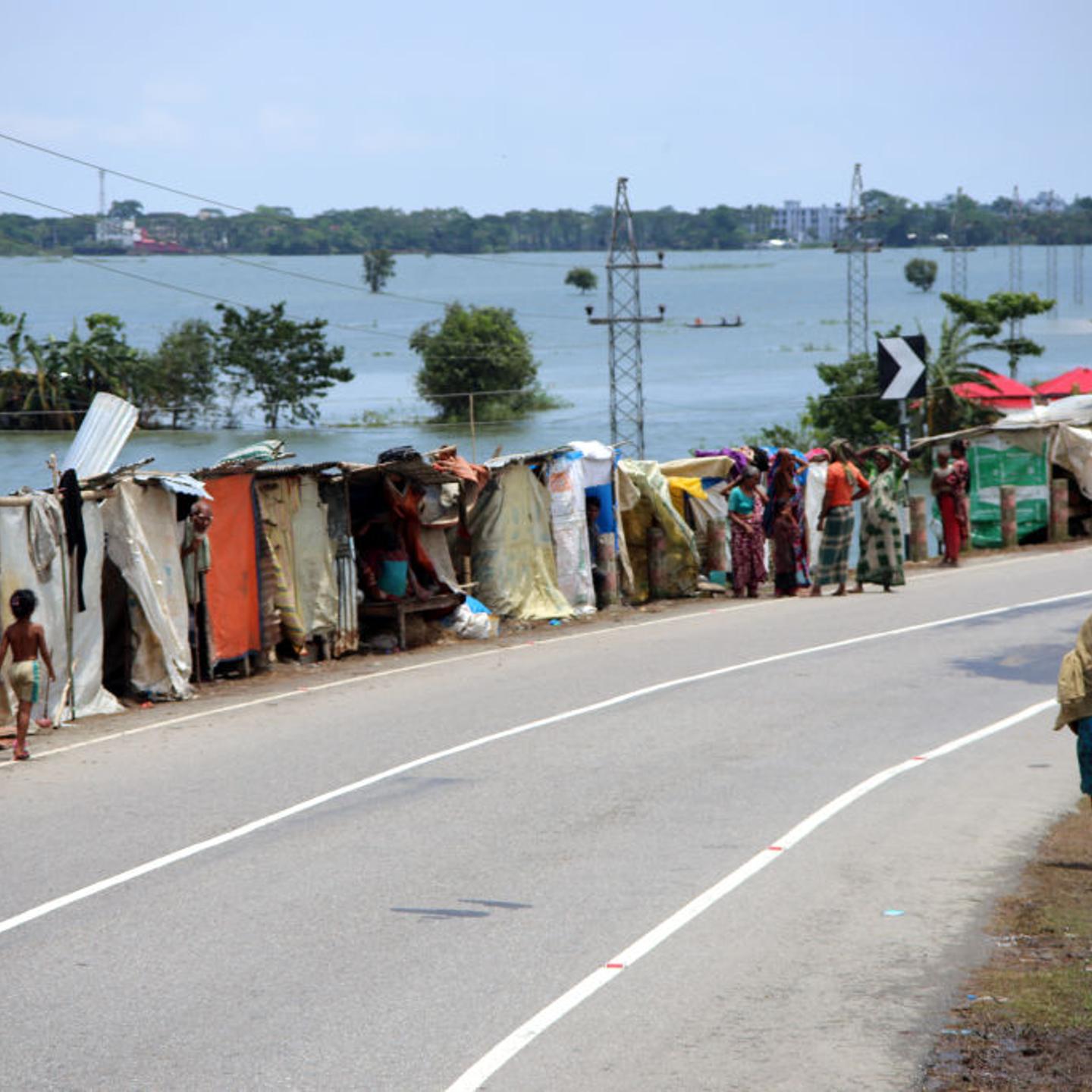 Bangladeshi Citizens Living On The Roadside After Floods