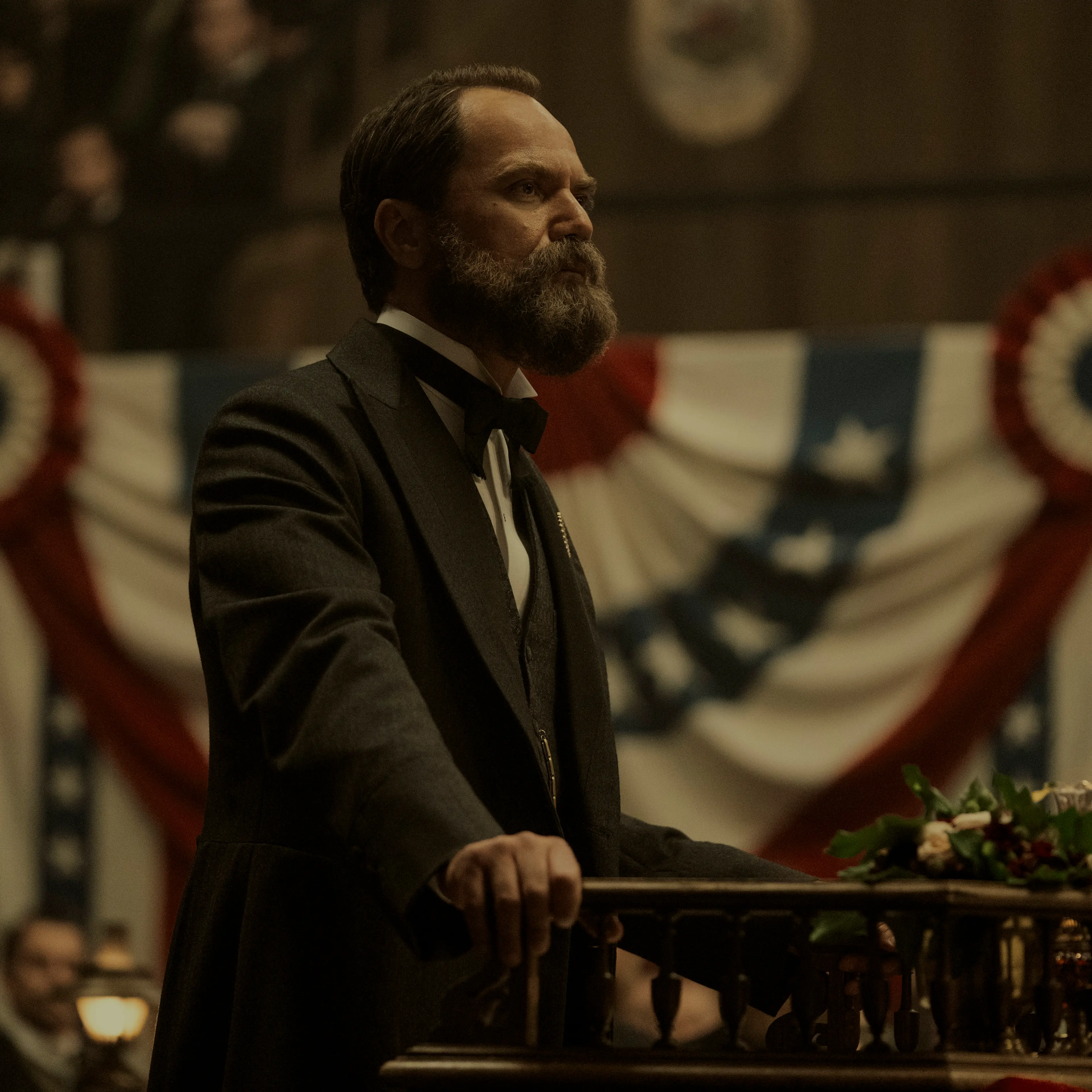 Michael Shannon as James Garfield in the Netflix drama Death by Lightning.