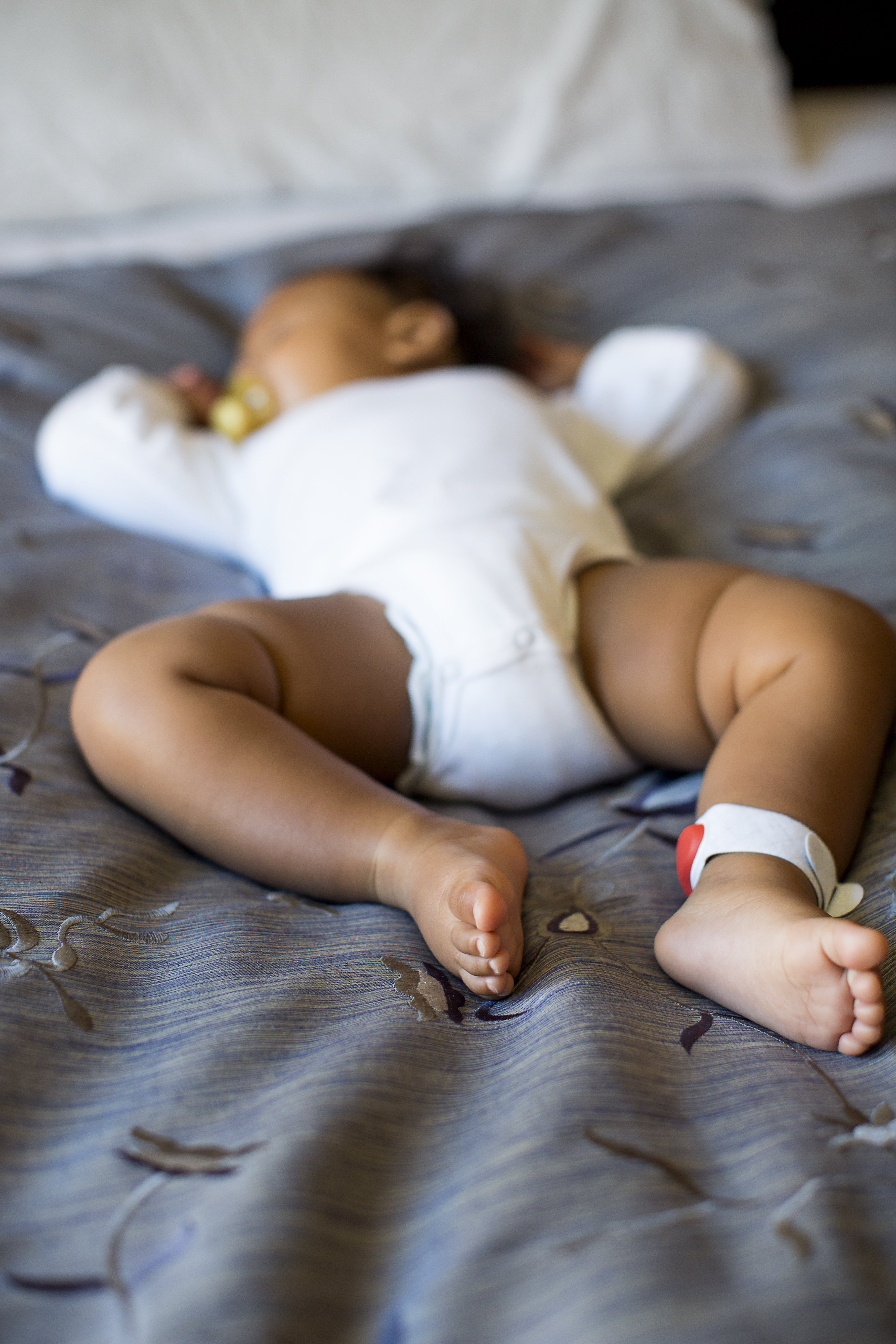 The Sproutling Baby Monitor straps onto your baby's ankle and is machine washable.