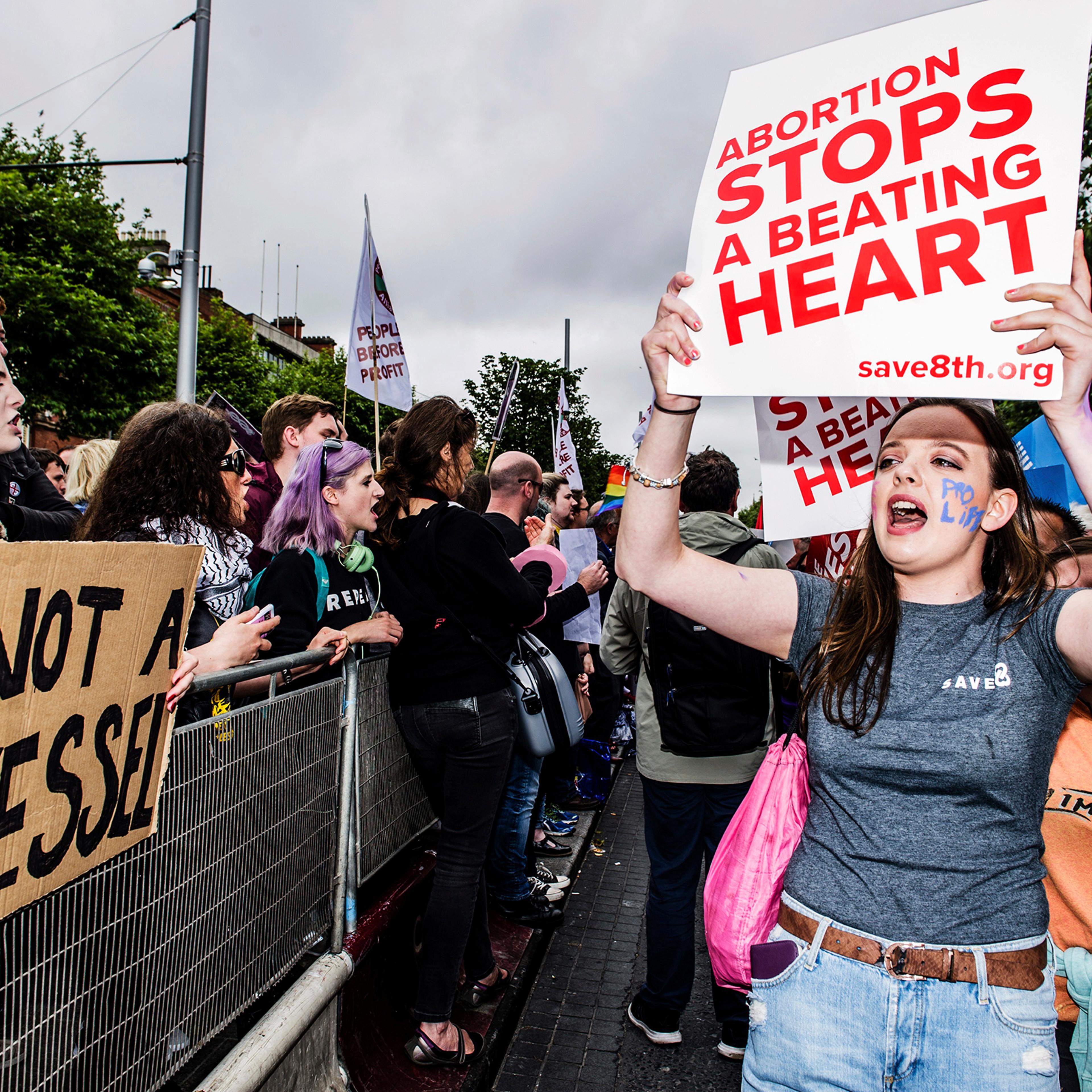 Anti-abortion March in Dublin Ireland