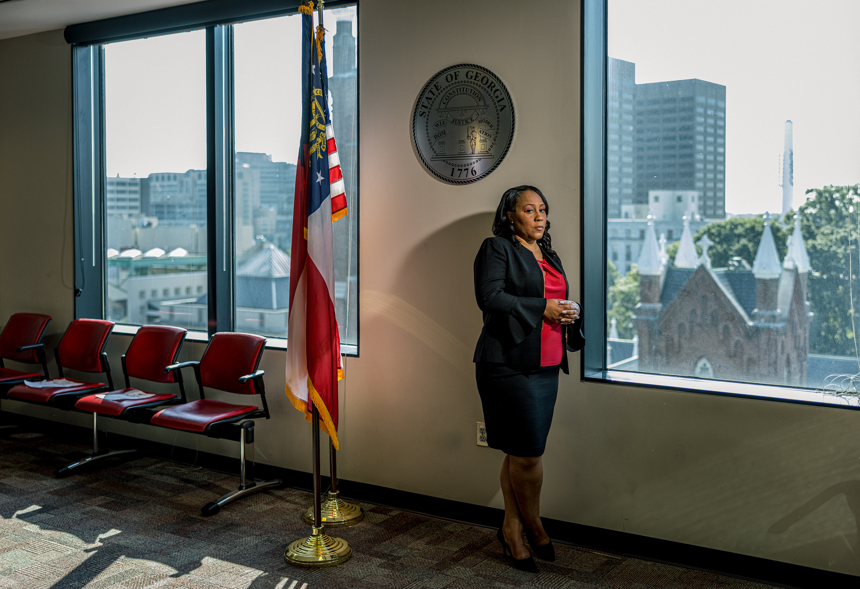 District Attorney Fani Willis at the Fulton County Courthouse on Aug. 14, 2021