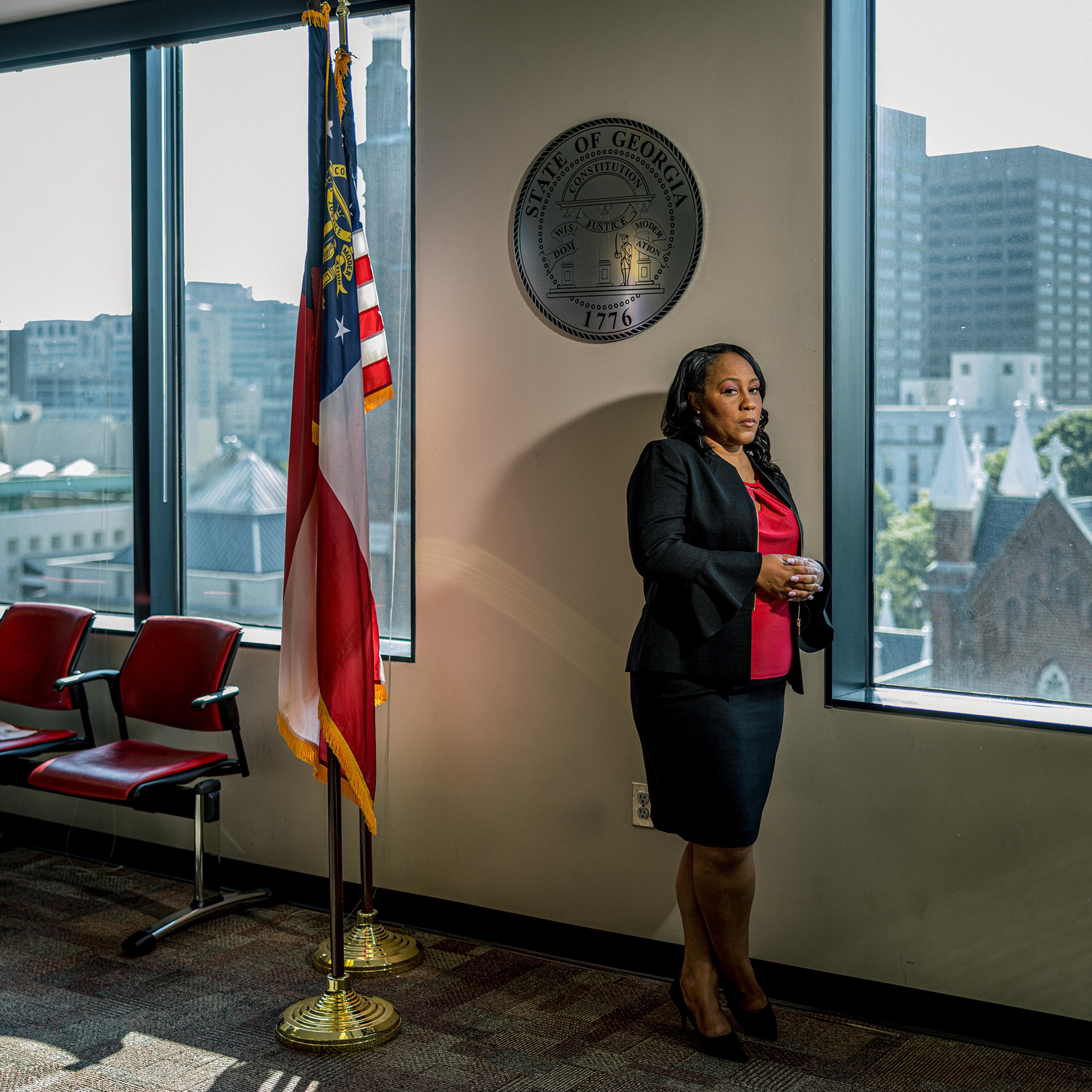 District Attorney Fani Willis at the Fulton County Courthouse on Aug. 14, 2021