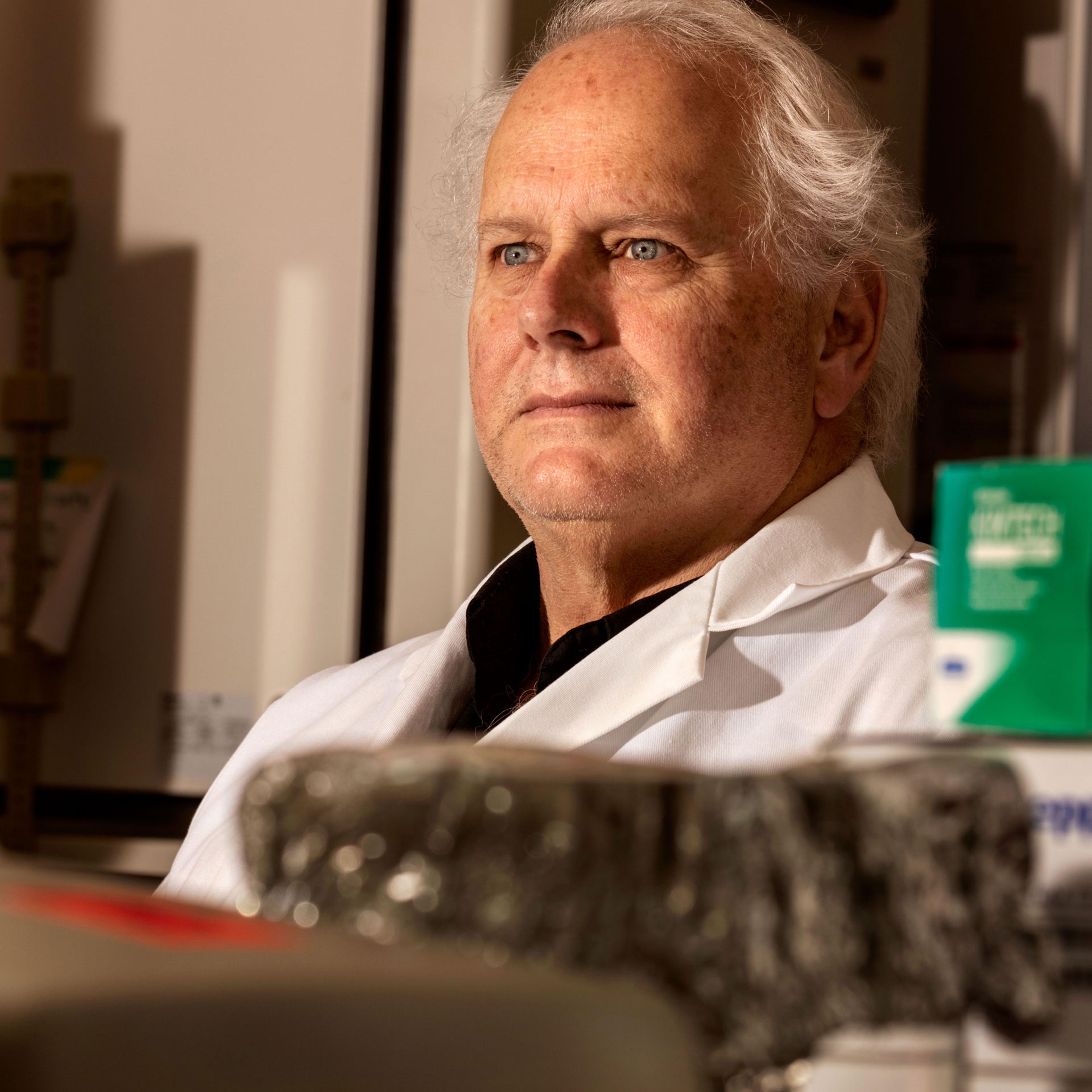Dr. Ralph Baric in a lab at the University of North Carolina at Chapel Hill in April.