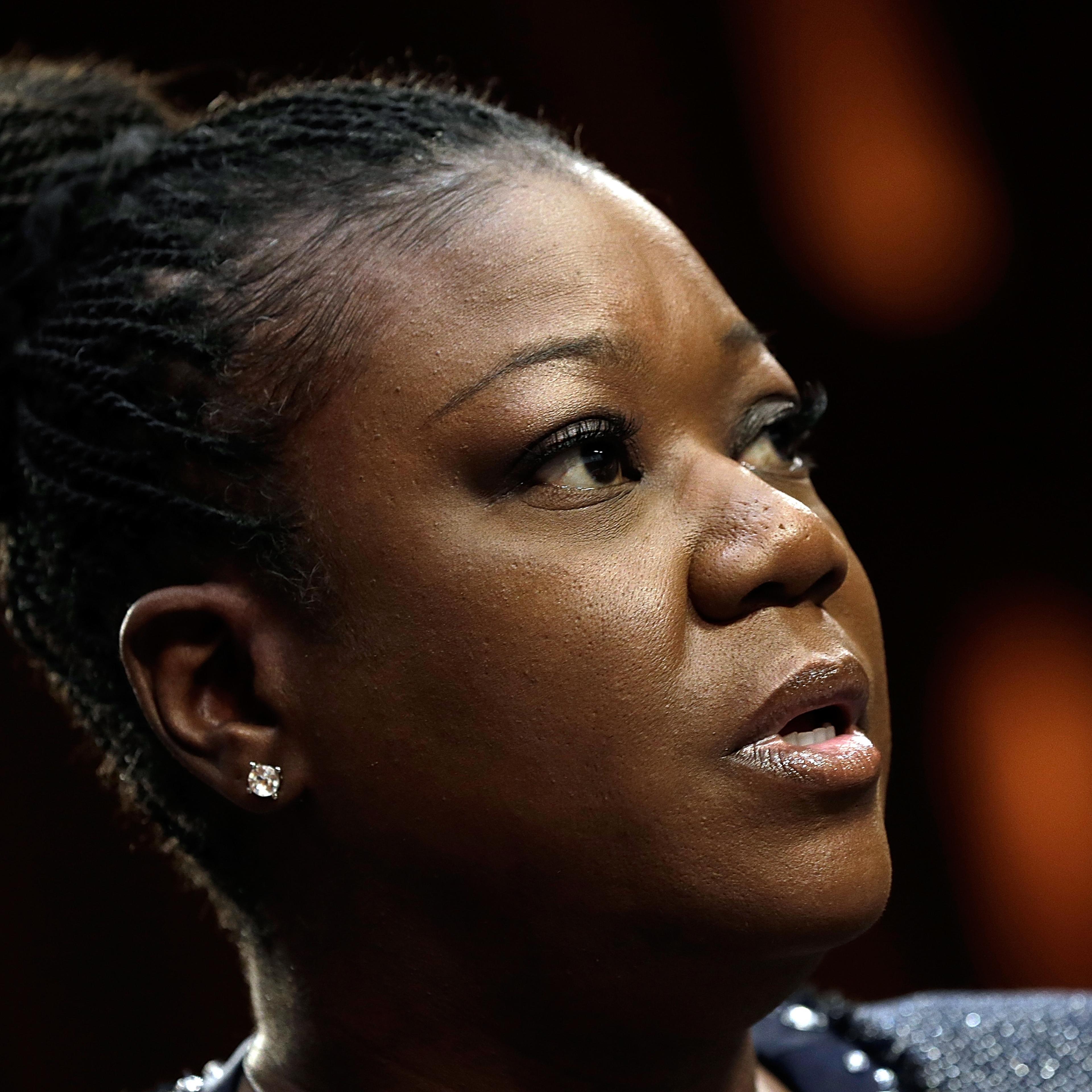 Sybrina Fulton of Miami, Fla., mother of Trayvon Martin, testifies during a Senate Judiciary Committee hearing on "Stand Your Ground" laws October 29, 2013 in Washington DC.