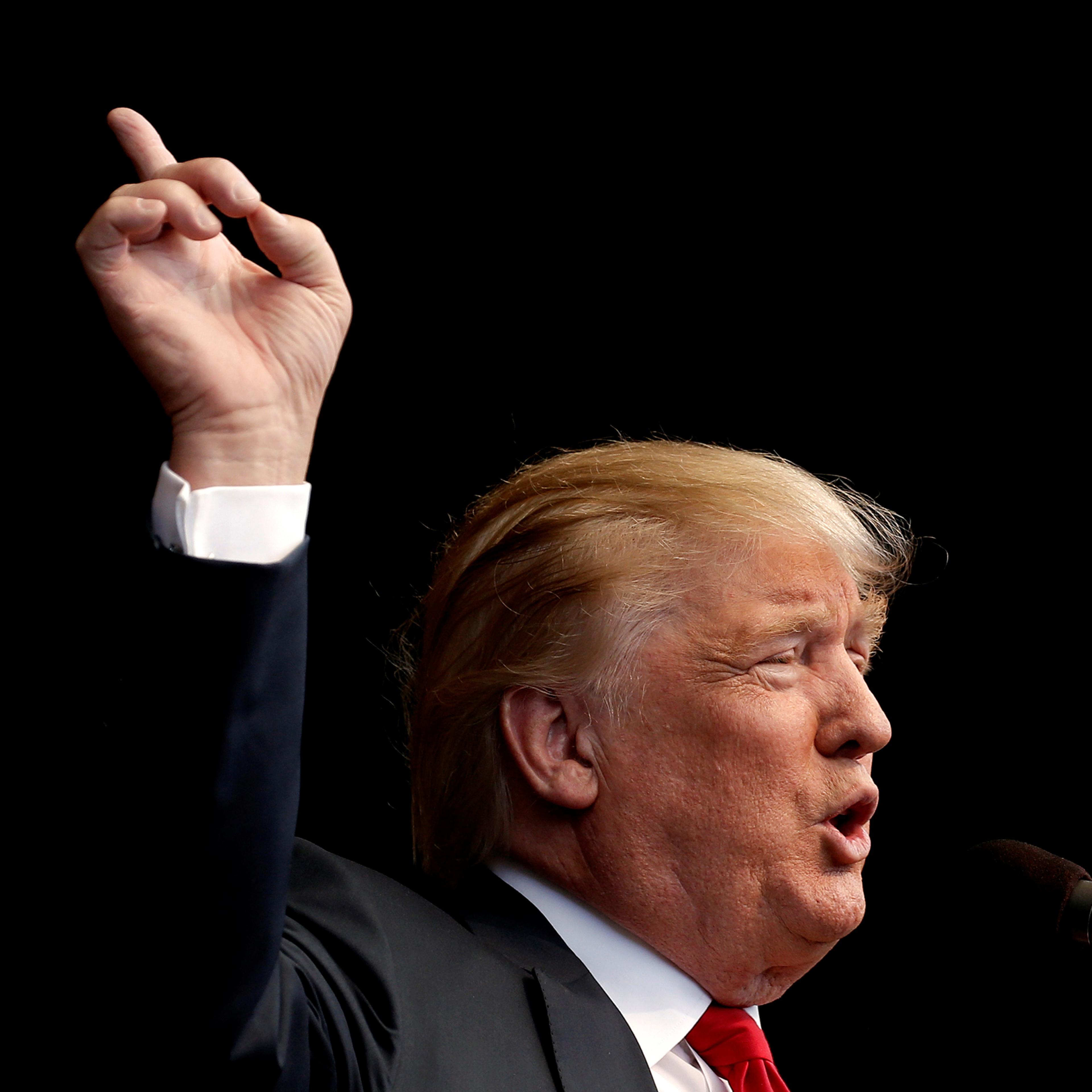 Donald Trump speaks at a campaign rally in Henderson, Nevada, Oct. 5, 2016.