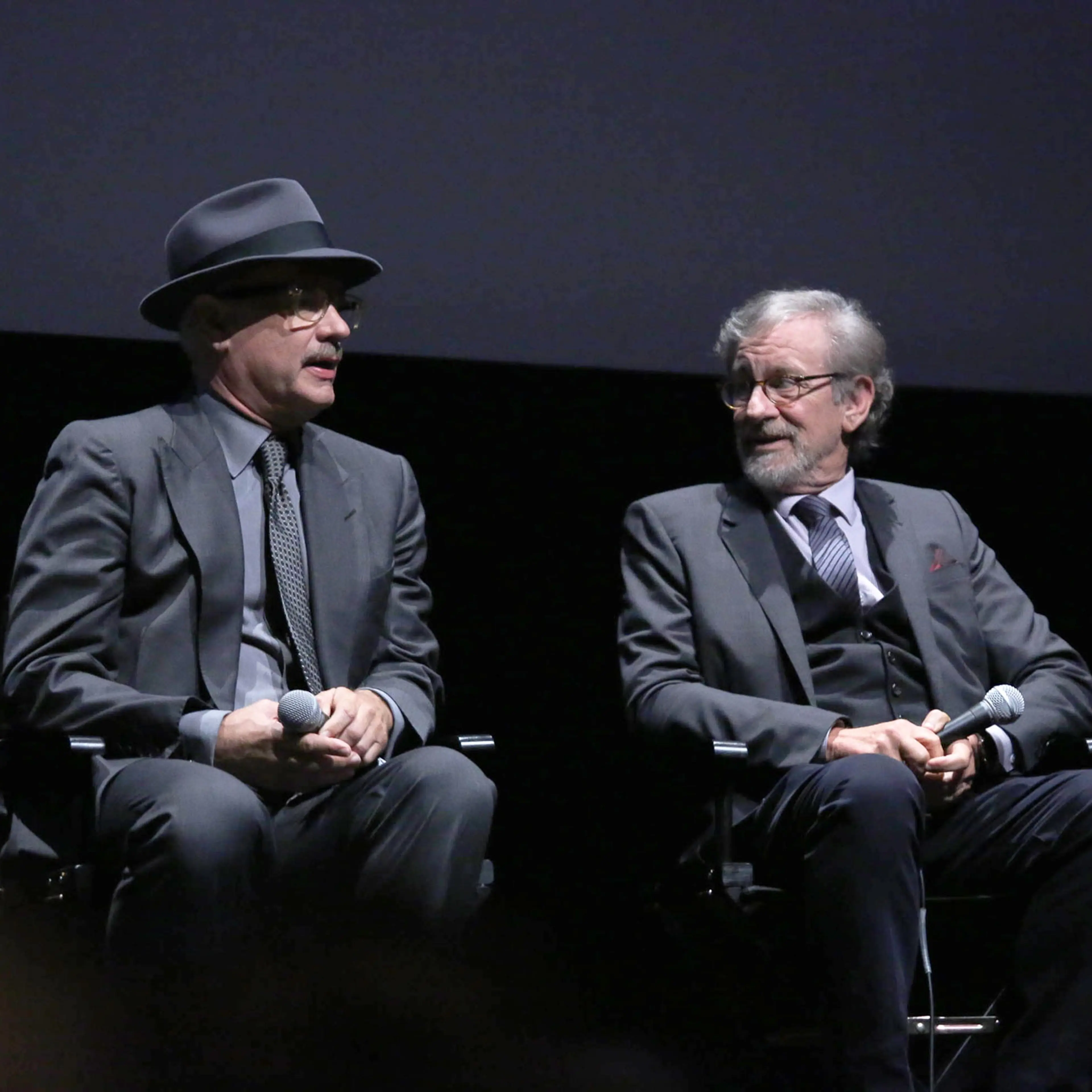 Tom Hanks Steven Spielberg NYFF 2015 Bridge of Spies