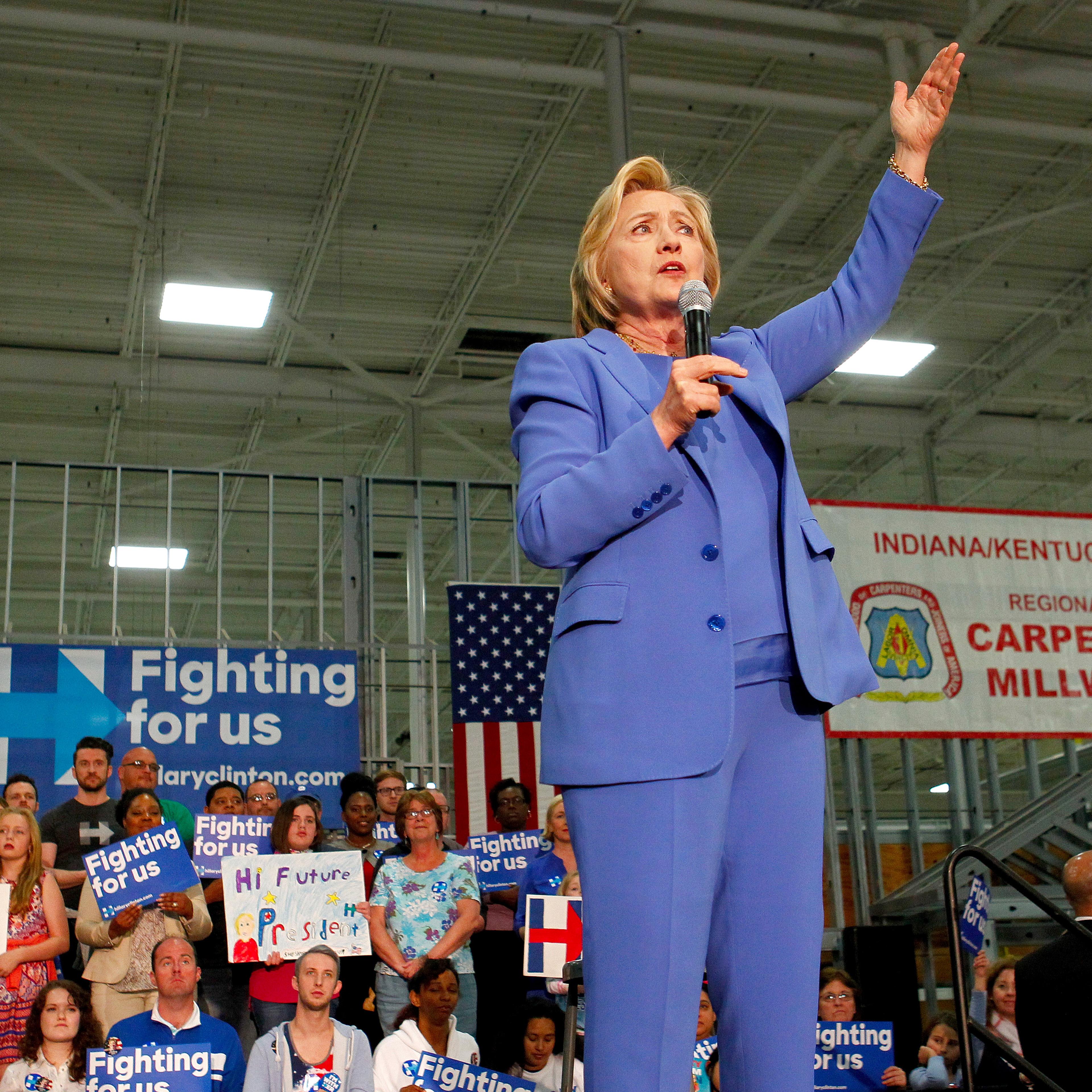 Democratic Presidential Candidate Hillary Clinton Campaigns In Louisville, Kentucky