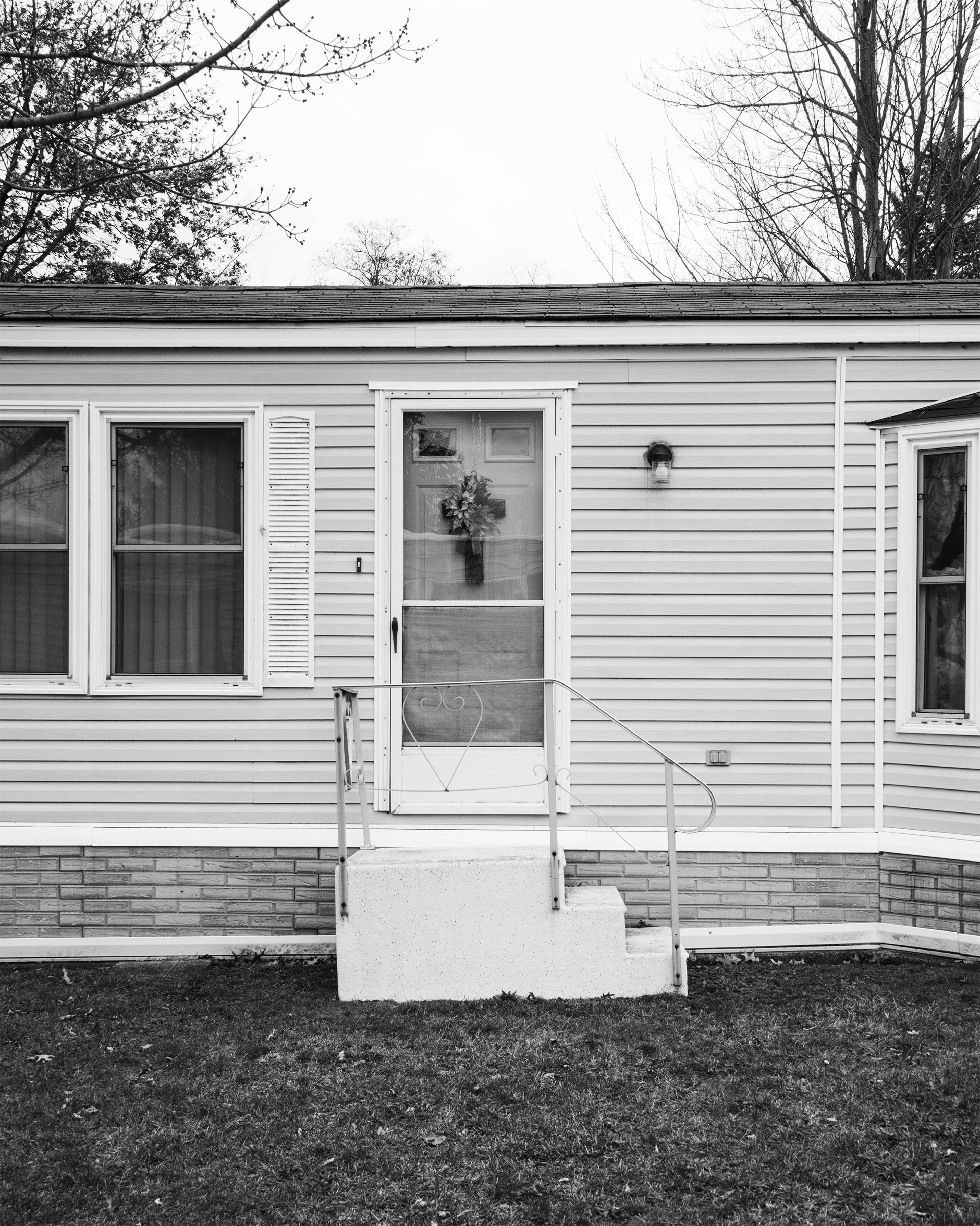 Detail of a home in the Akron Mobile Home Park