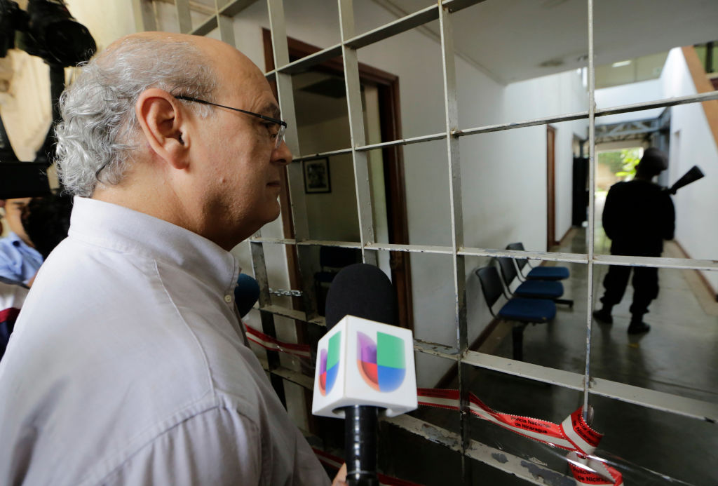 NICARAGUA-UNREST-NGO-POLICE-PRESS