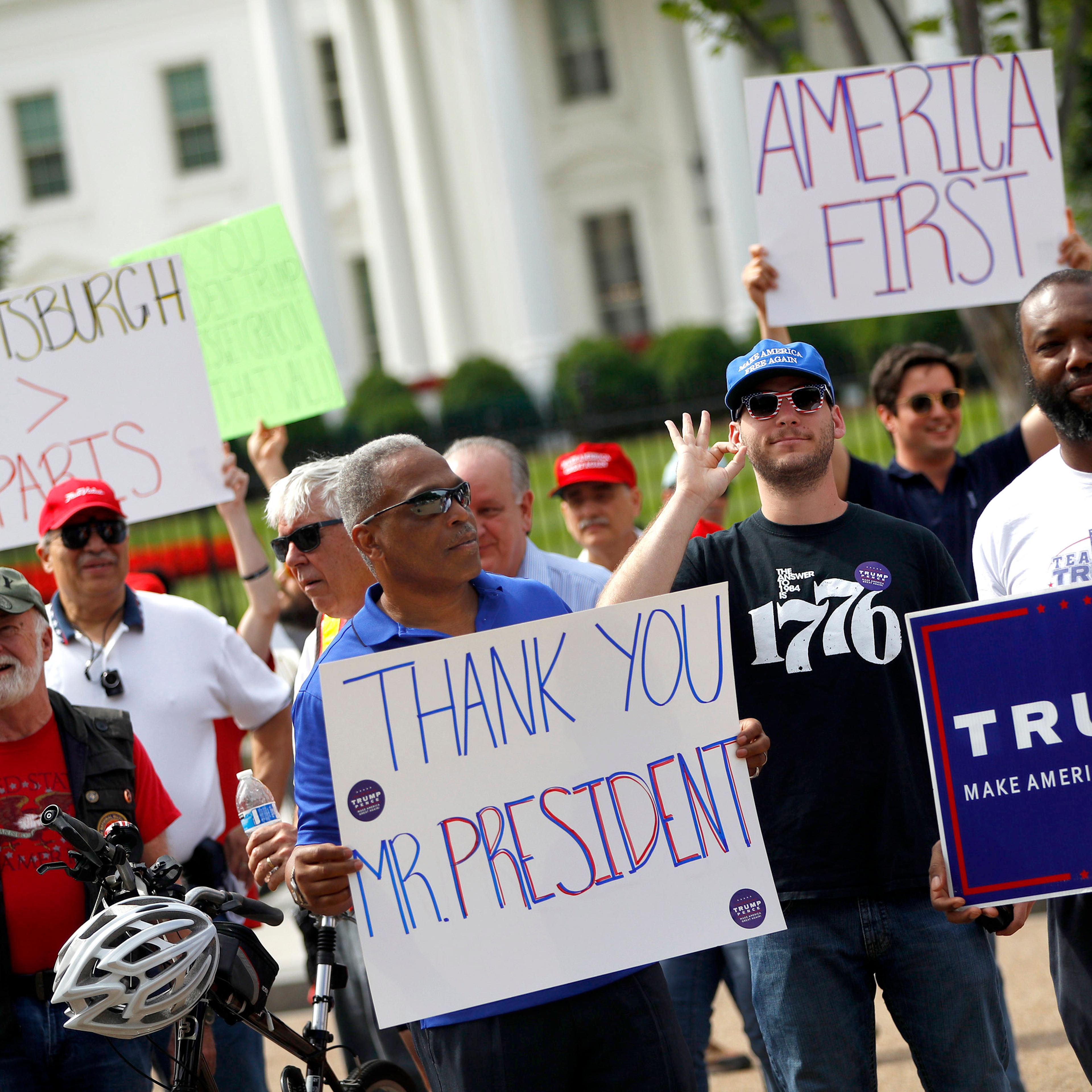 Trump Supporters Hold "Pittsburgh Not Paris" Rally In Washington DC