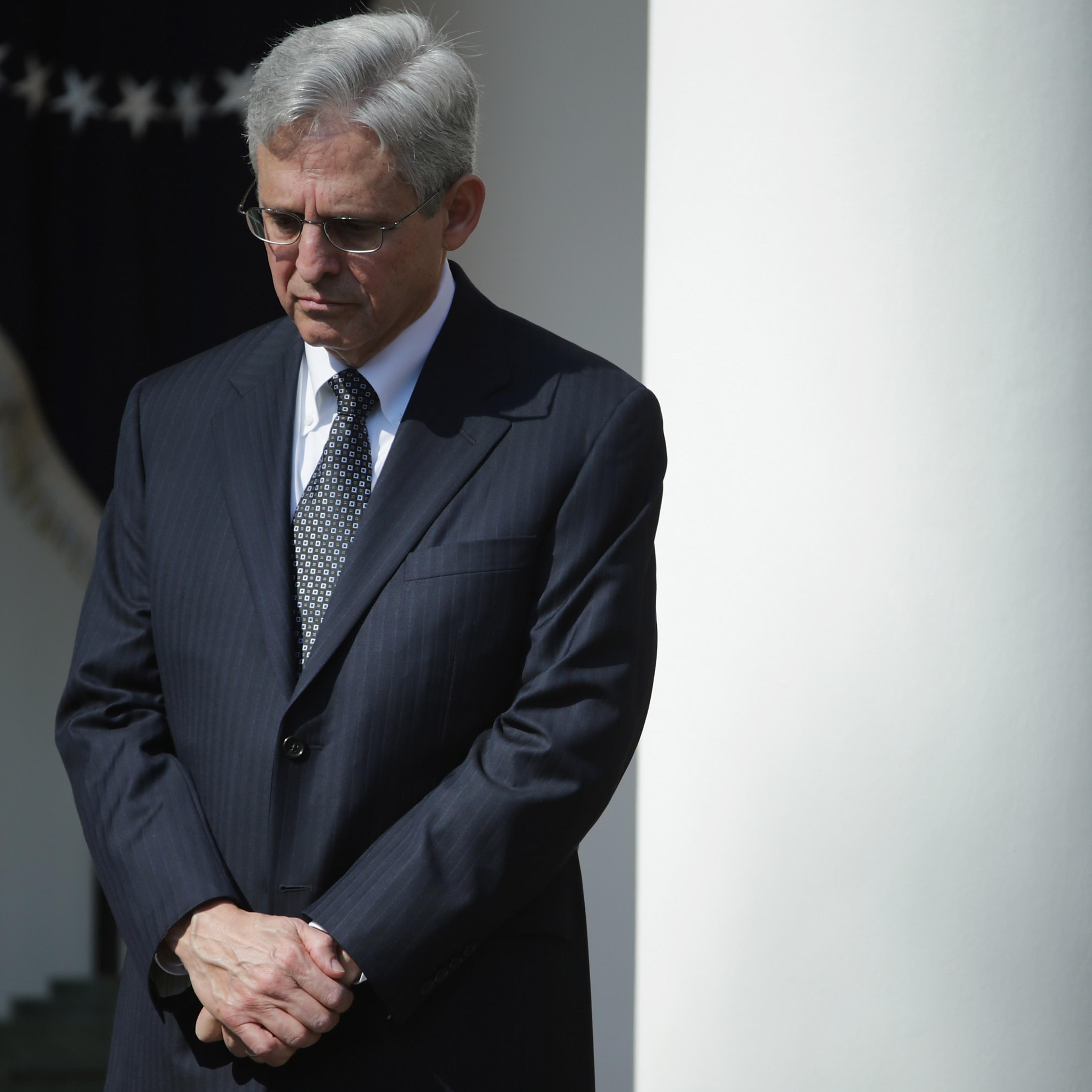 Judge Merrick Garland, U.S. President Barack Obama's nominee to replace the late Supreme Court Justice Antonin Scalia, is introduced in the Rose Garden at the White House in Washington, D.C., on March 16, 2016.