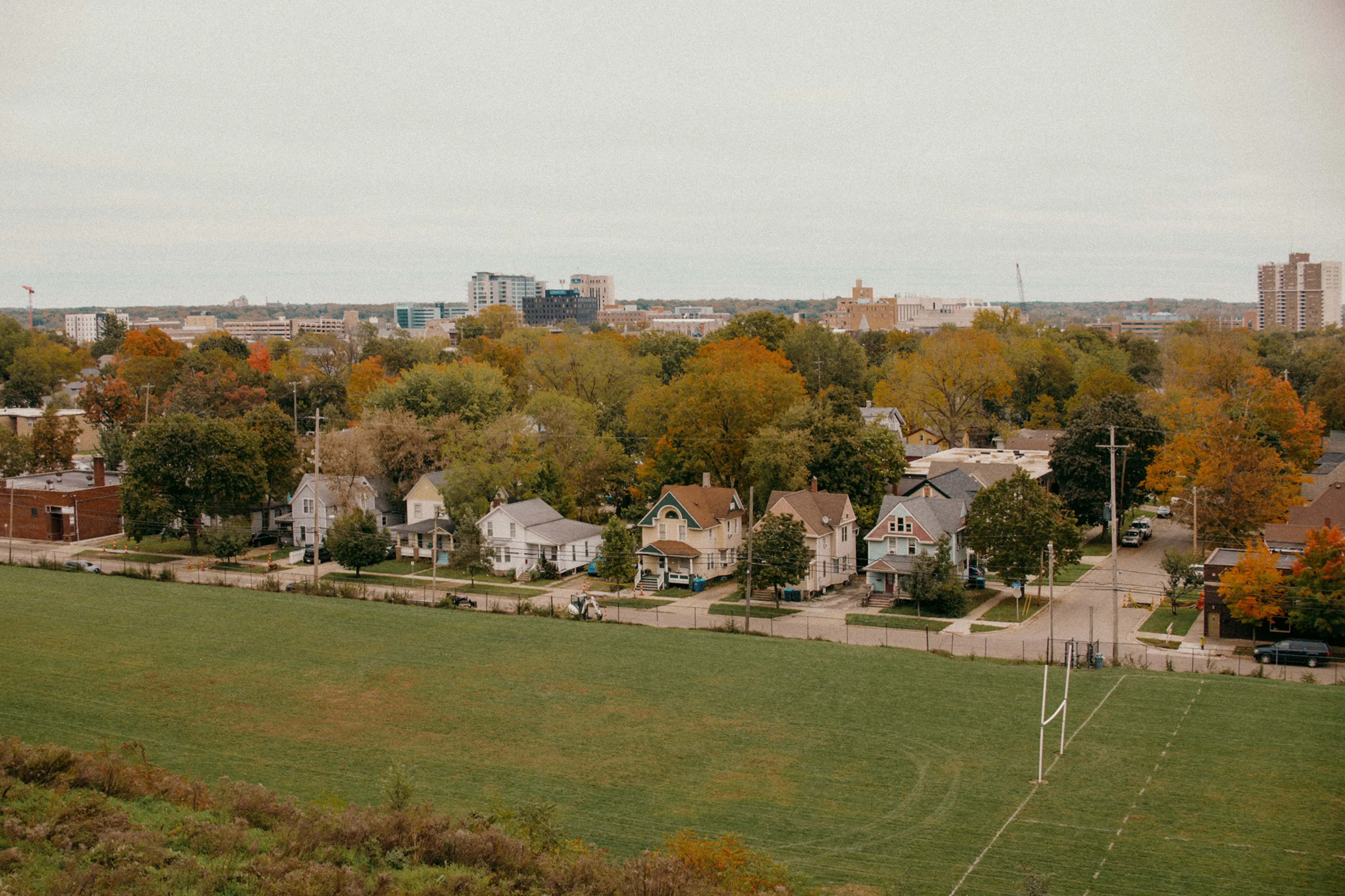 A view of the city of Kalamazoo, Mich., Oct. 27.