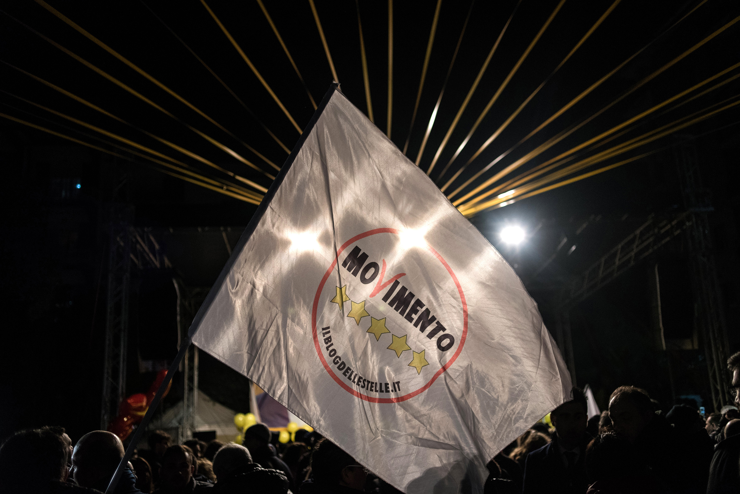 Leader Of The Five Stars Movement Luigi Di Maio Celebrates In Naples