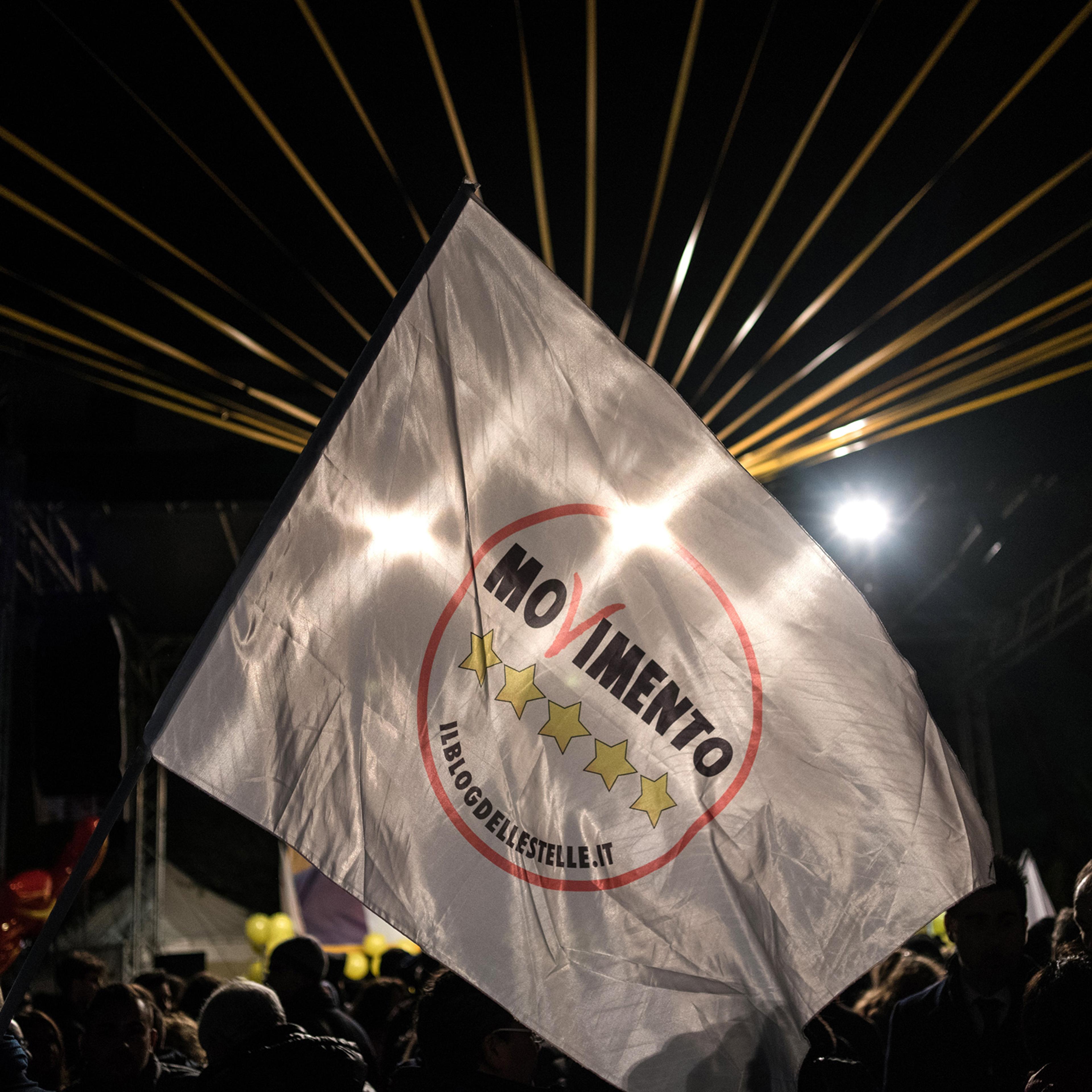 Leader Of The Five Stars Movement Luigi Di Maio Celebrates In Naples