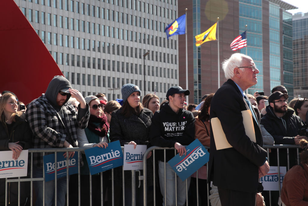 Democratic Presidential Candidate Bernie Sanders Holds Rally In Grand Rapids, Michigan